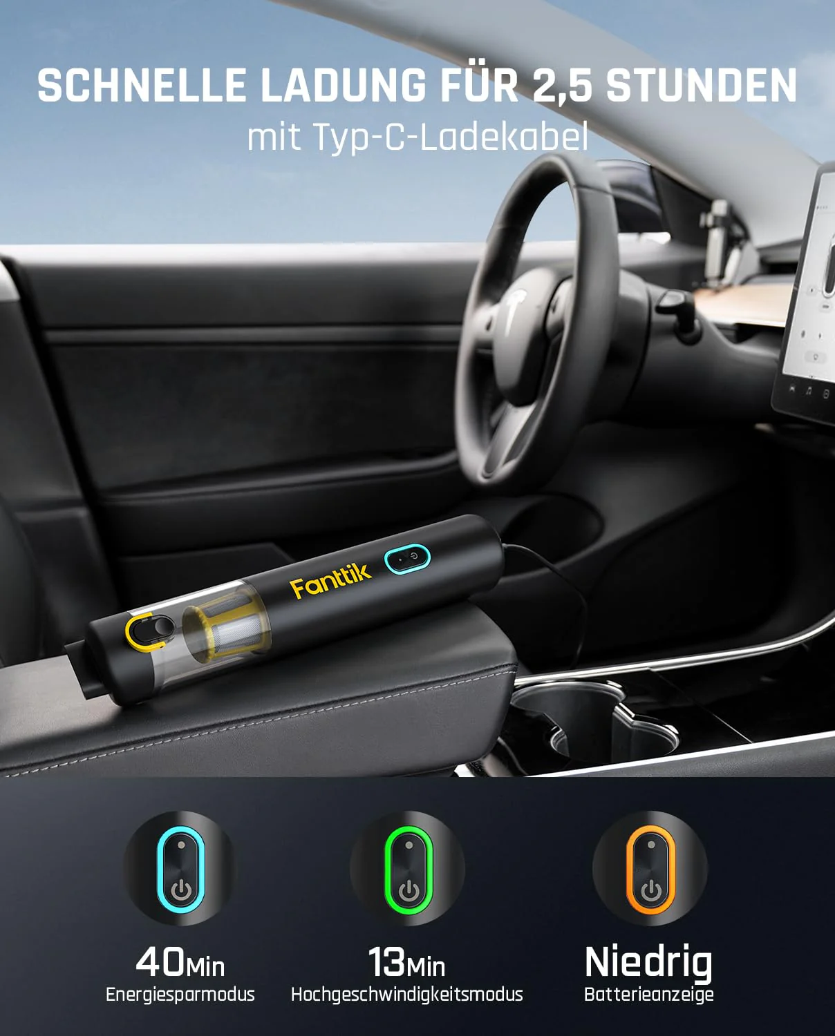 Fanttik V8 Apex Mini Car Vacuum - John Pierce Auto Care