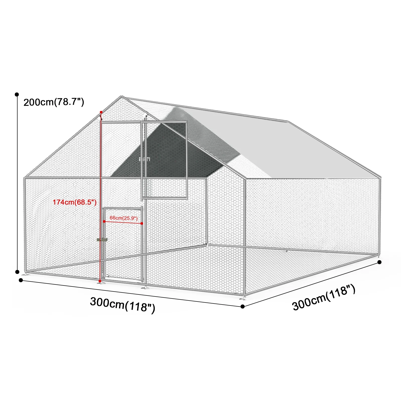 Kkonetoy 10 X 10 X 6.6ft Large Metal Chicken Coops, Outdoor Duck Walk in Run Poultry Cage, Walk in Hen House\u0026amp; with Waterproof Cover - John Pierce Auto Care