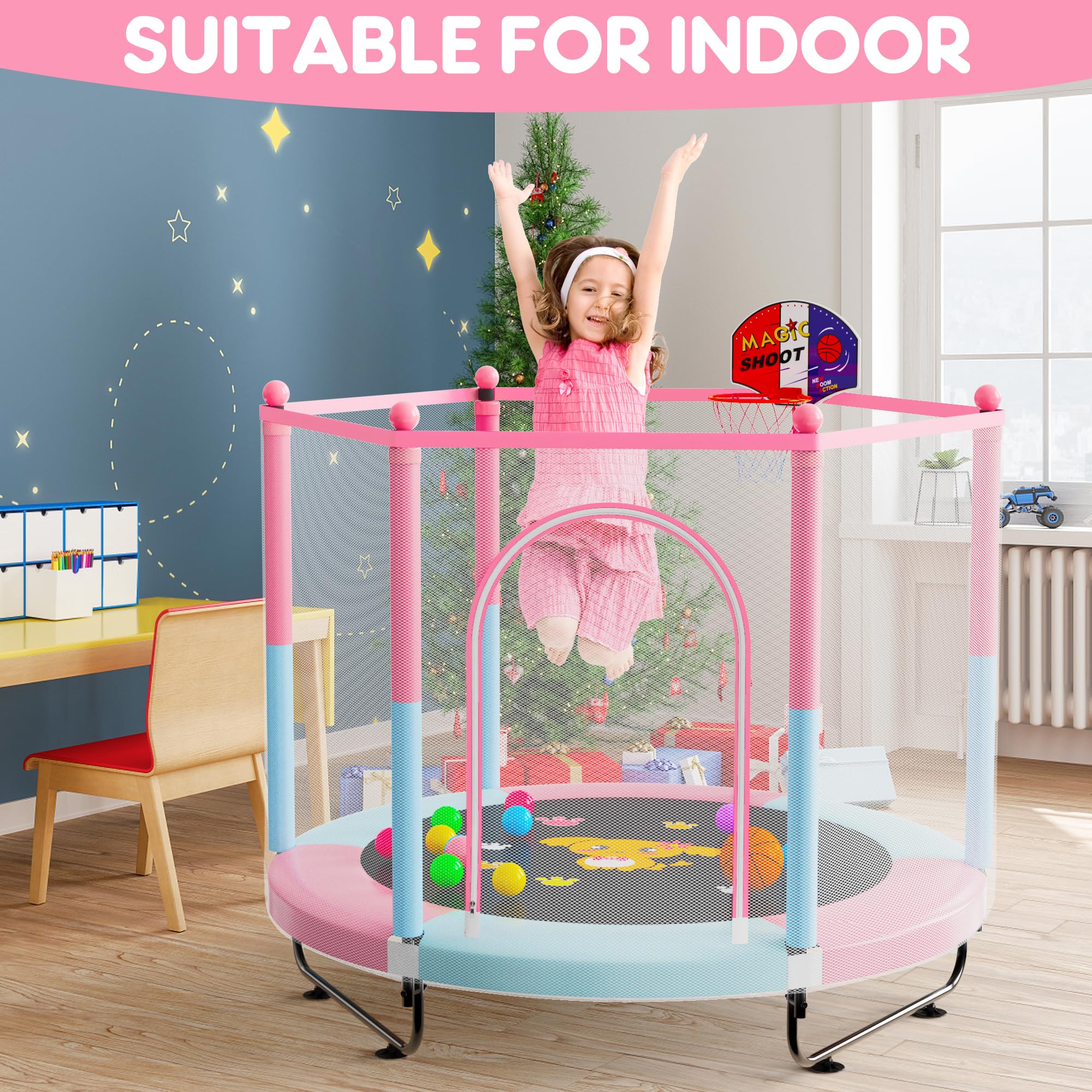 VGMiu 5-ft. Kids’ Trampoline with Enclosure - John Pierce Auto Care