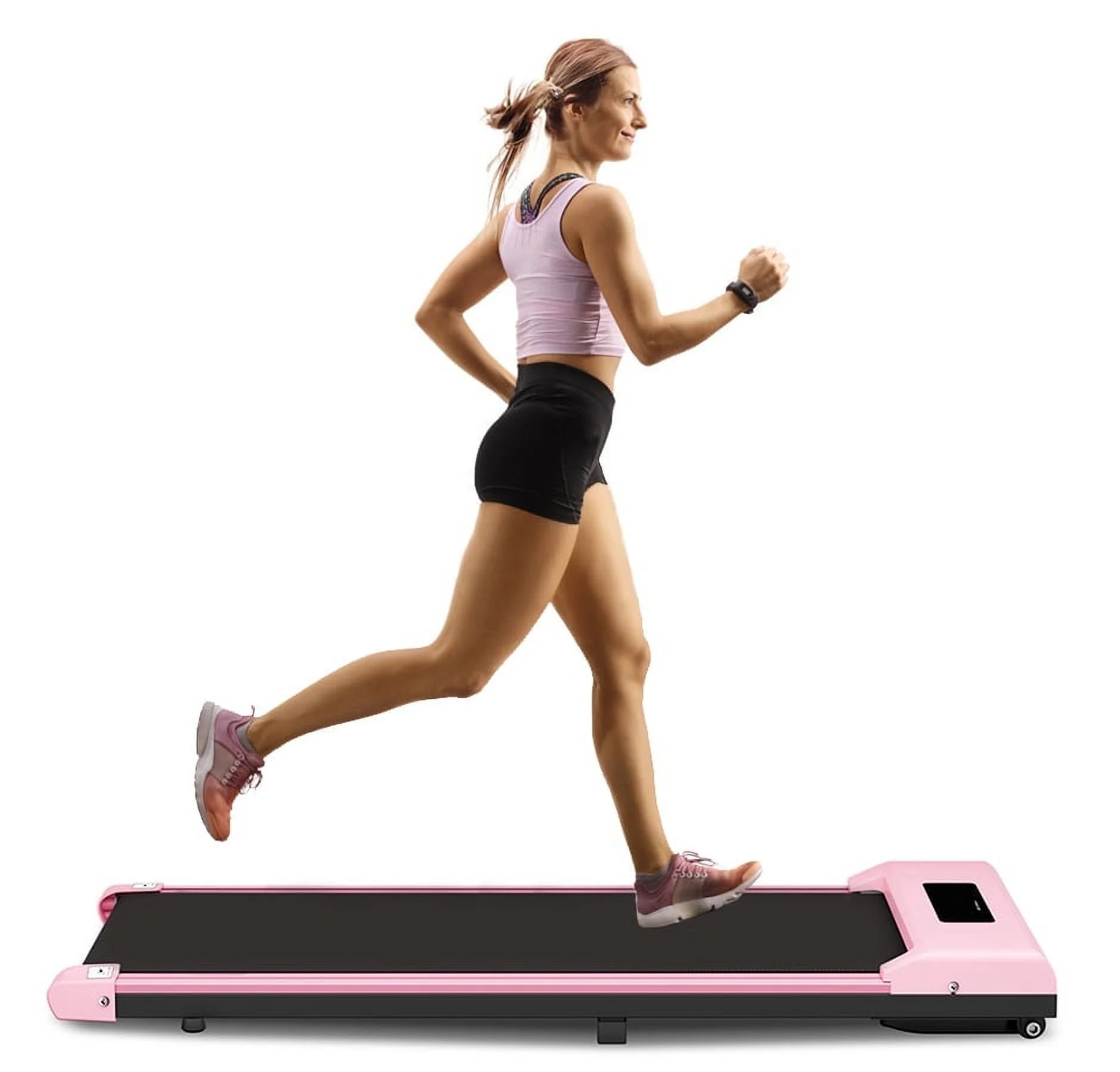 Bigzzia Walking Pad Under Desk Treadmill, Treadmills with Remote Control \u0026amp; LCD Display for Home Office, 265 lbs Max Weight, Pink - John Pierce Auto Care