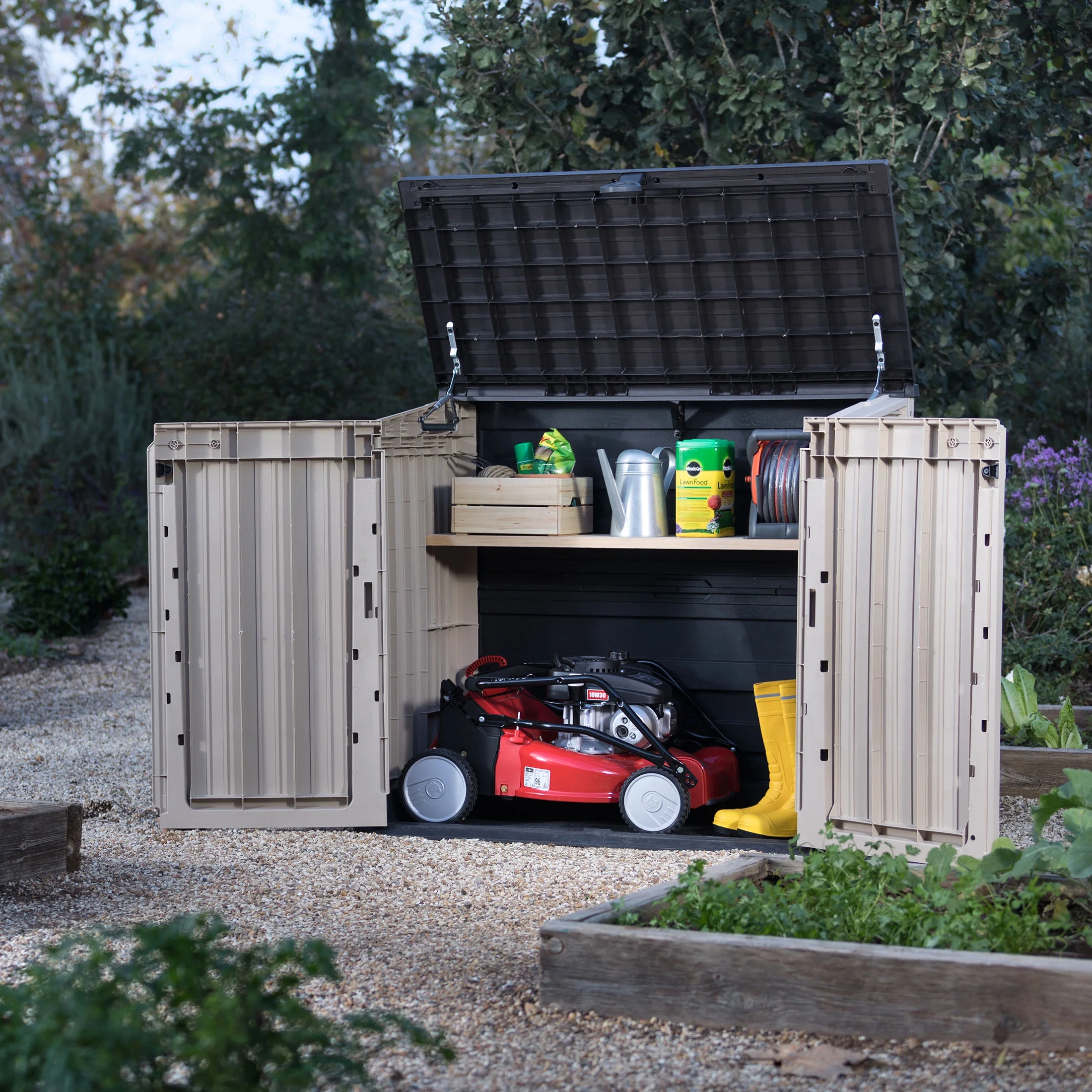 Keter Store-It-Out Midi Storage Shed, Beige - John Pierce Auto Care