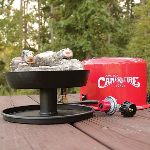 Camco 58031 Little Red Campfire Compact Outdoor Portable Tabletop Propane Heater Fire Pit Bowl for Camping, Tailgating, and Patios, 11.25 Inch - John Pierce Auto Care