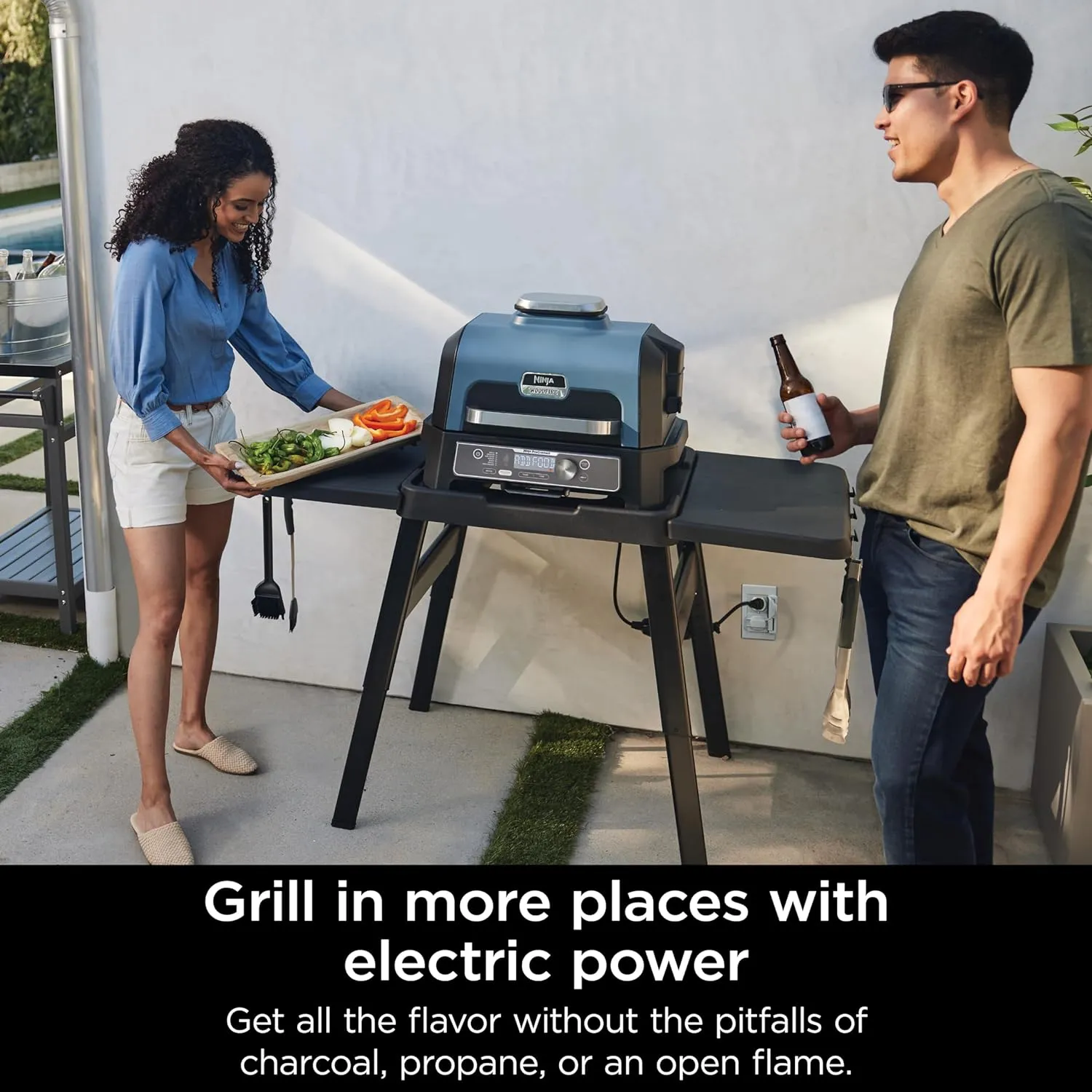 Premium XL Outdoor Grill \u0026amp; Smoker, Bluetooth, App Enabled, 7 in 1 Master Grill, BBQ Smoker, Outdoor Air Fryer, Woodfire Technology, 2 Built In Thermometers, Black - John Pierce Auto Care