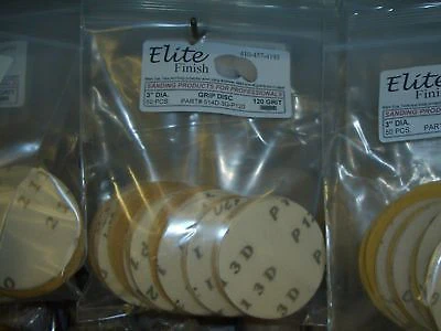 Elite Finish Disc 3'' Gripon 220 Grit Sandpaper - John Pierce Auto Care