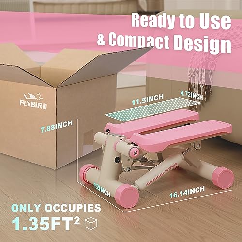 FLYBIRD Stepper for Exercise, Portable Stair Stepper with Resistance Bands for Full Body Workout - John Pierce Auto Care