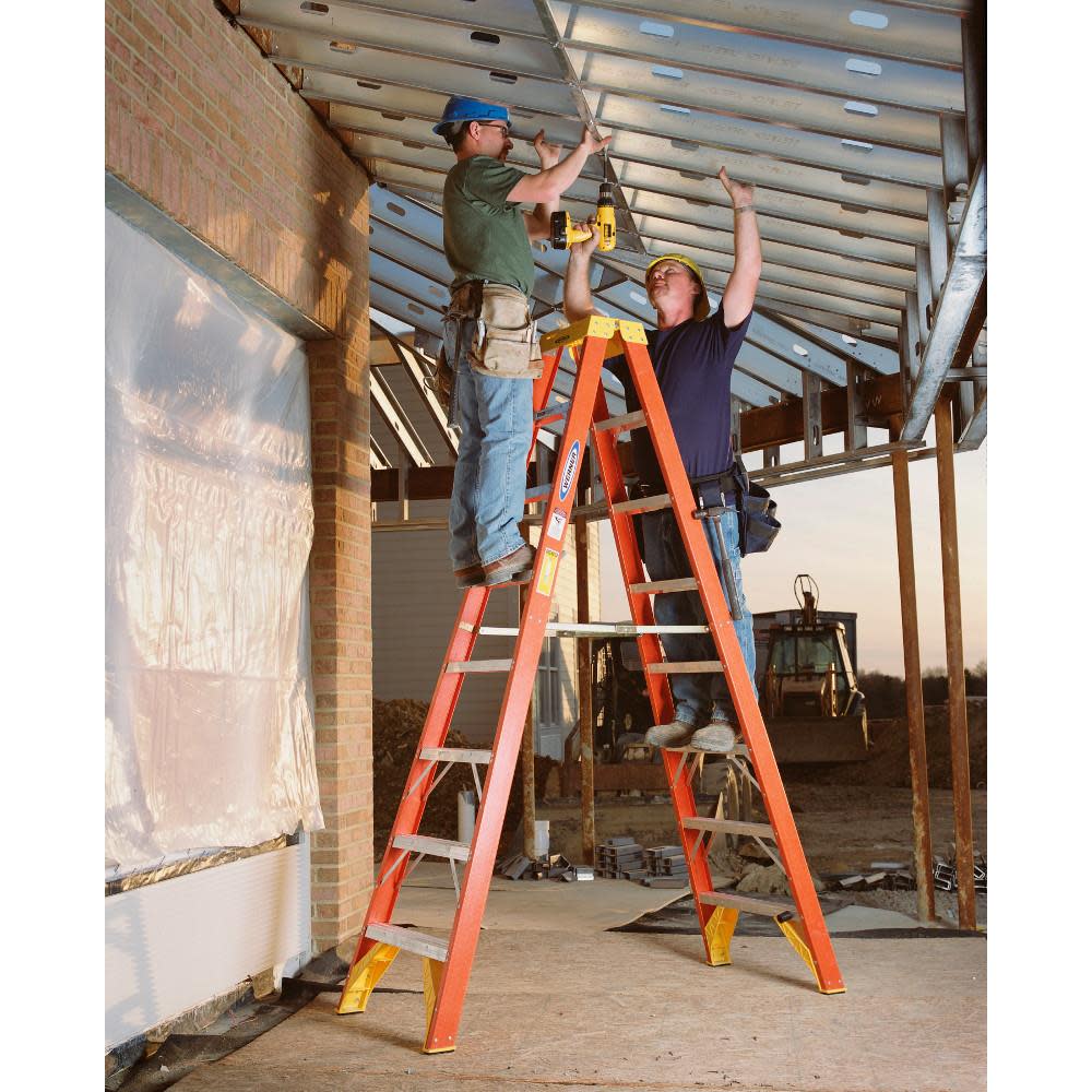 8-foot Type IA Fiberglass Twin Ladder - John Pierce Auto Care