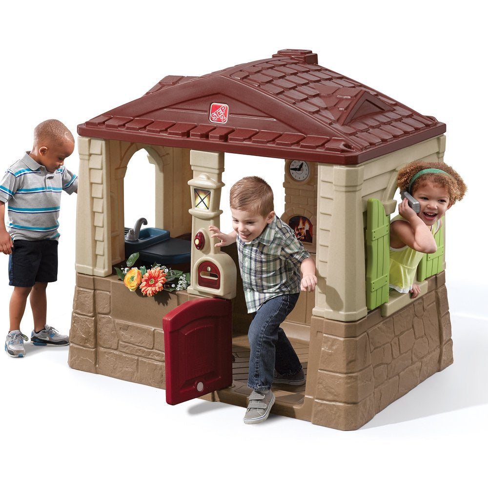 Neat \u0026amp; Tidy Cottage II Brown Playhouse Plastic Kids Outdoor Toy - John Pierce Auto Care