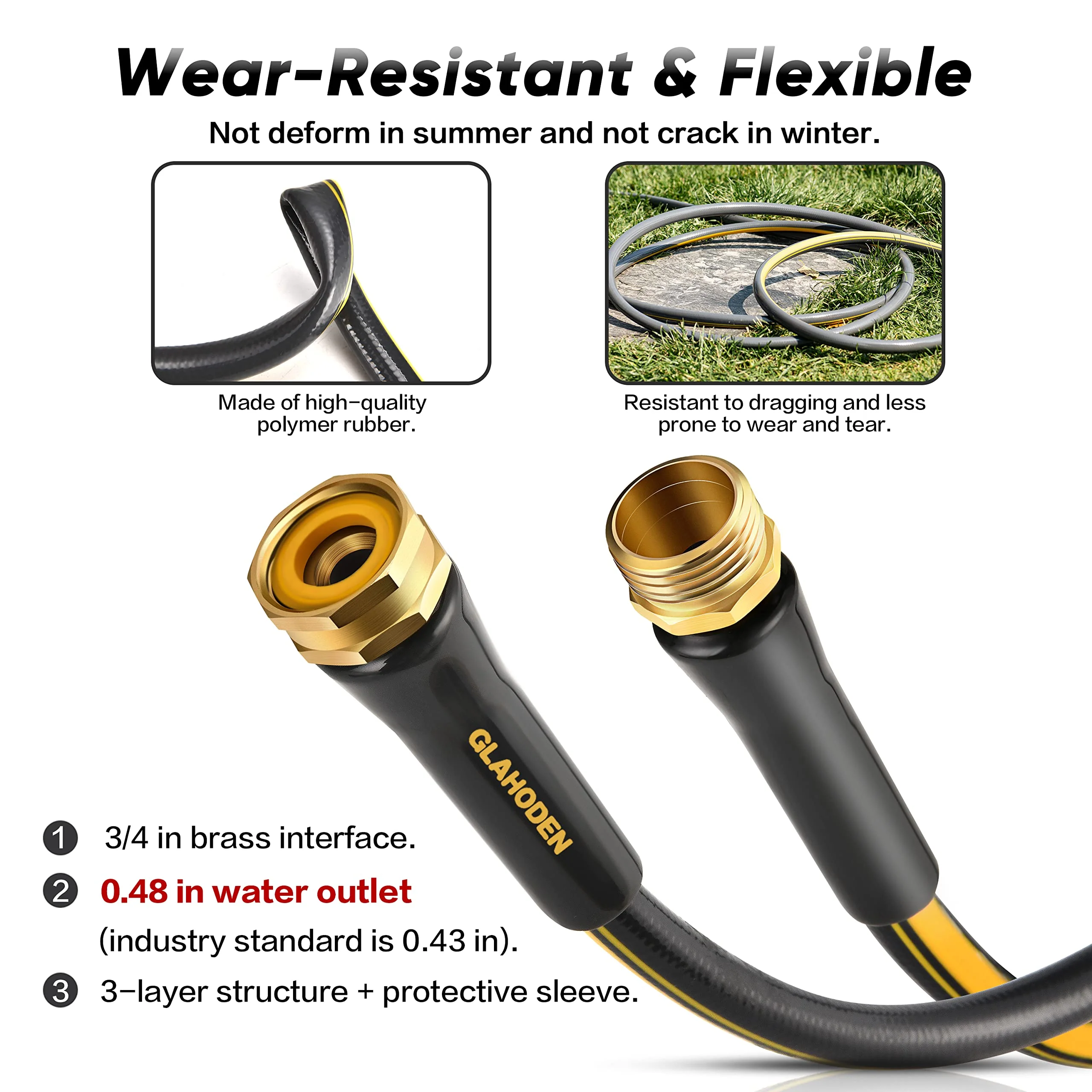 GLAHODEN Retractable Garden Hose Reel - John Pierce Auto Care