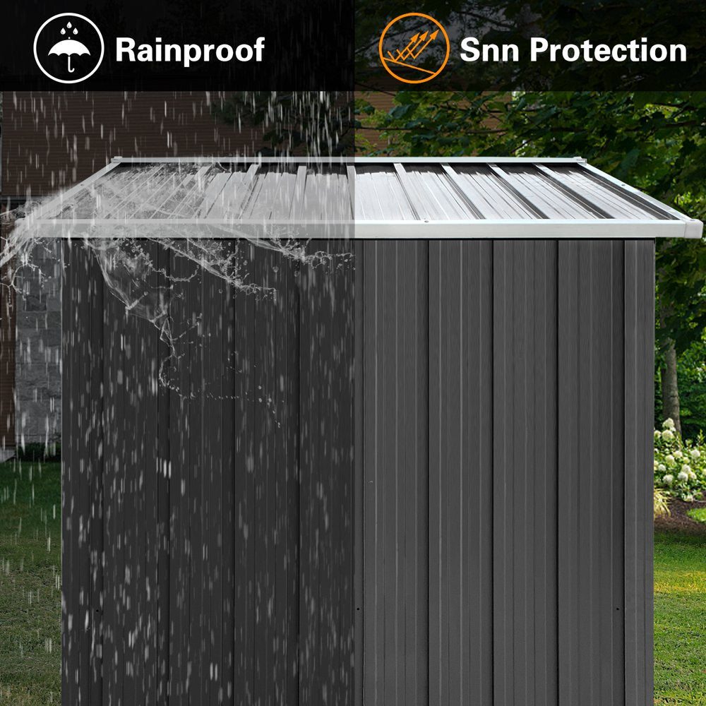 Seizeen 6\u0026#039; X 4\u0026#039; Outdoor Metal Storage Shed, Tools Storage Shed with Lockable Doors - John Pierce Auto Care