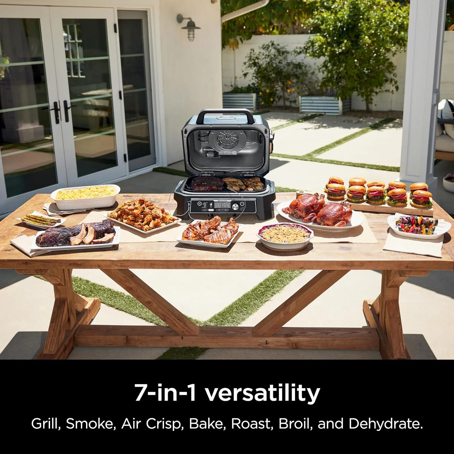 Premium XL Outdoor Grill \u0026amp; Smoker, Bluetooth, App Enabled, 7 in 1 Master Grill, BBQ Smoker, Outdoor Air Fryer, Woodfire Technology, 2 Built In Thermometers, Black - John Pierce Auto Care