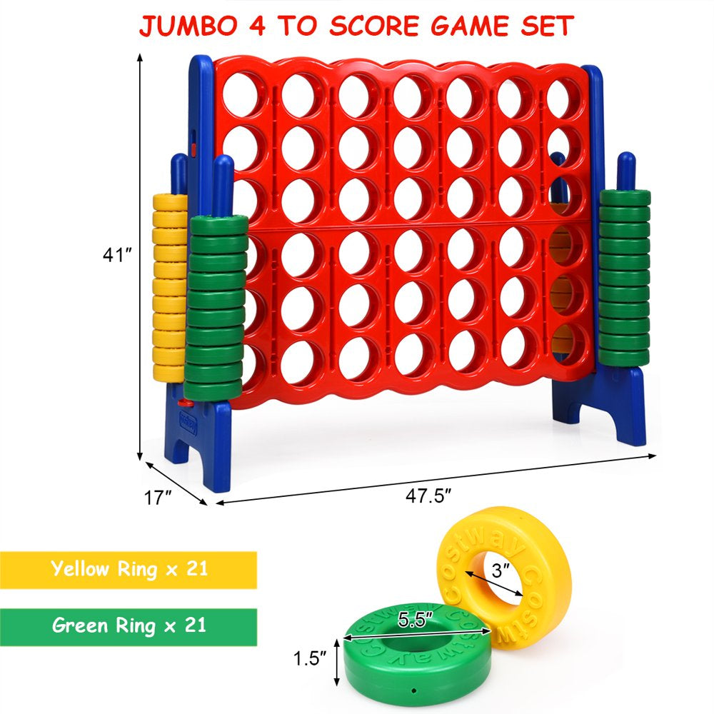 Costway Jumbo 4 to Score 4 in A Row Giant Game Set - John Pierce Auto Care