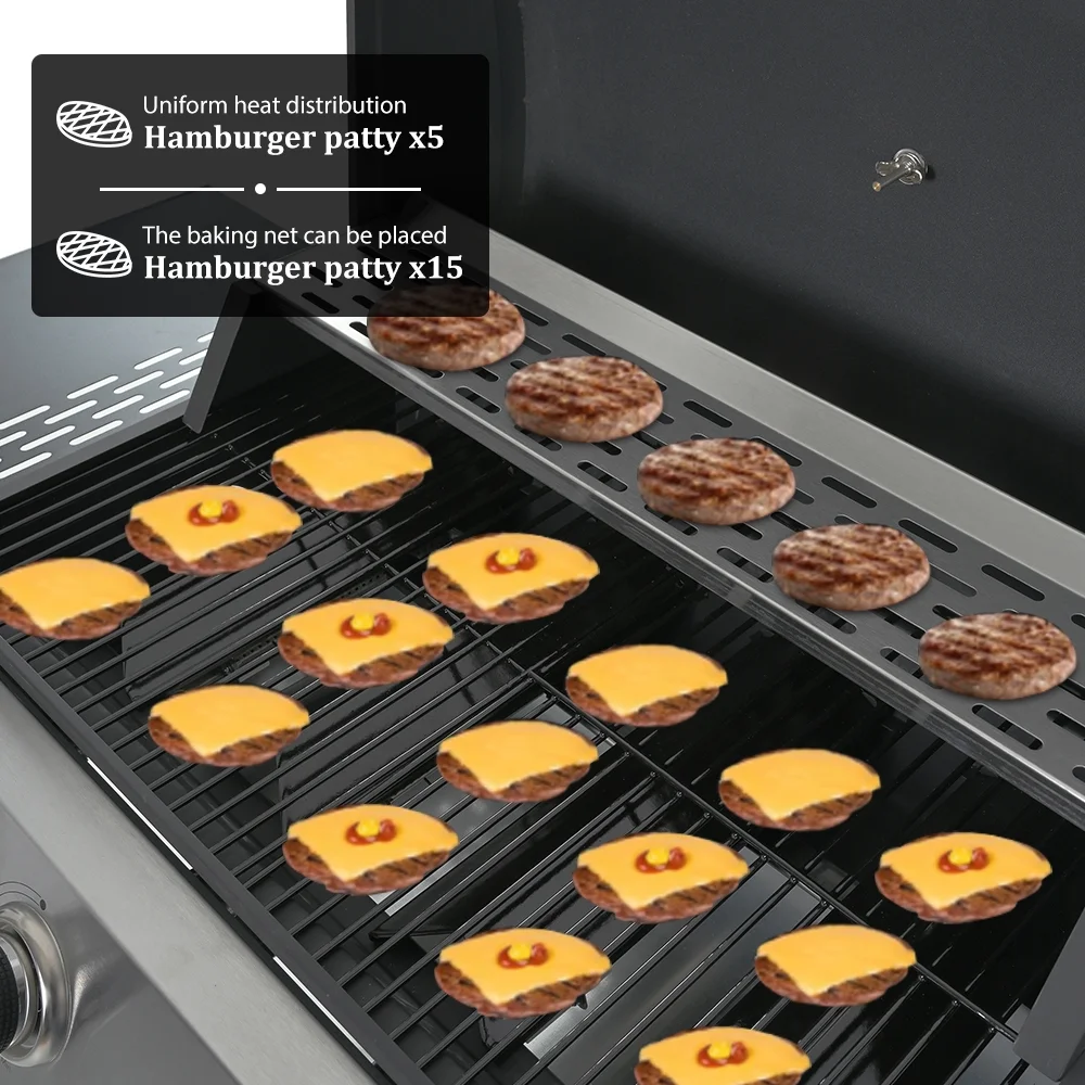 SEGMART 4 Burner BBQ Propane Gas Grill, Stainless Steel 34,200 BTU Patio Garden Barbecue Grill with Two Foldable Shelves \u0026amp; Thermometer, Perfect for Camping, Outdoor Cooking - John Pierce Auto Care