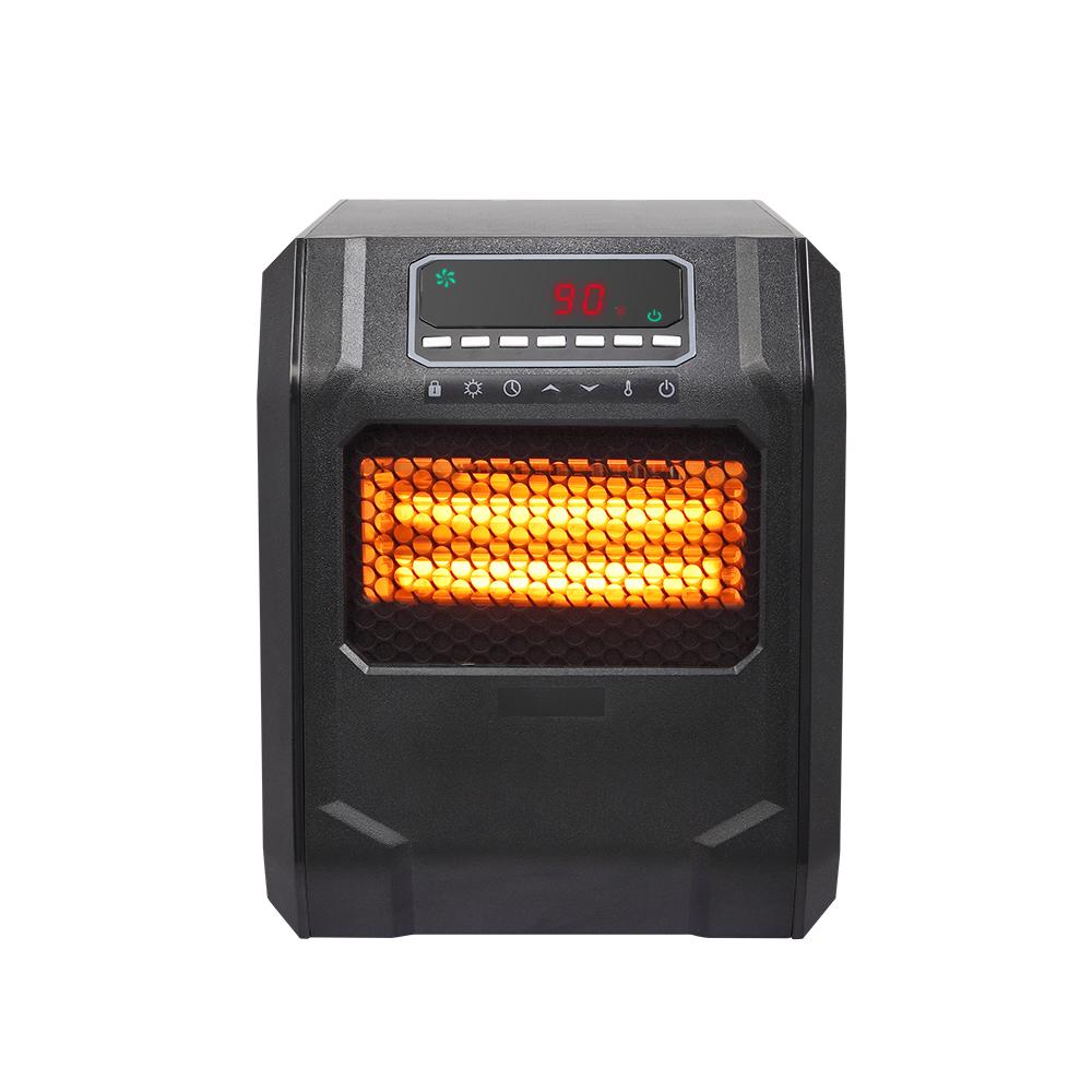 SAIBAI 1500W Quartz Tube Heater Digital Style 4 Quartz Tubes Black (Chanto Metal Fan) - John Pierce Auto Care
