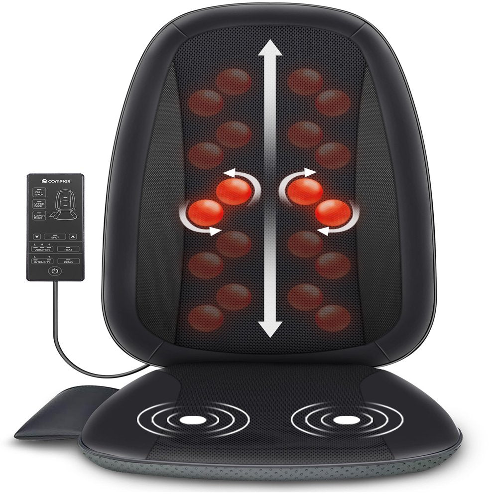 Comfier Shiatsu Back Massager with Heat Deep Tissue Kneading Massage Seat Cushion - John Pierce Auto Care