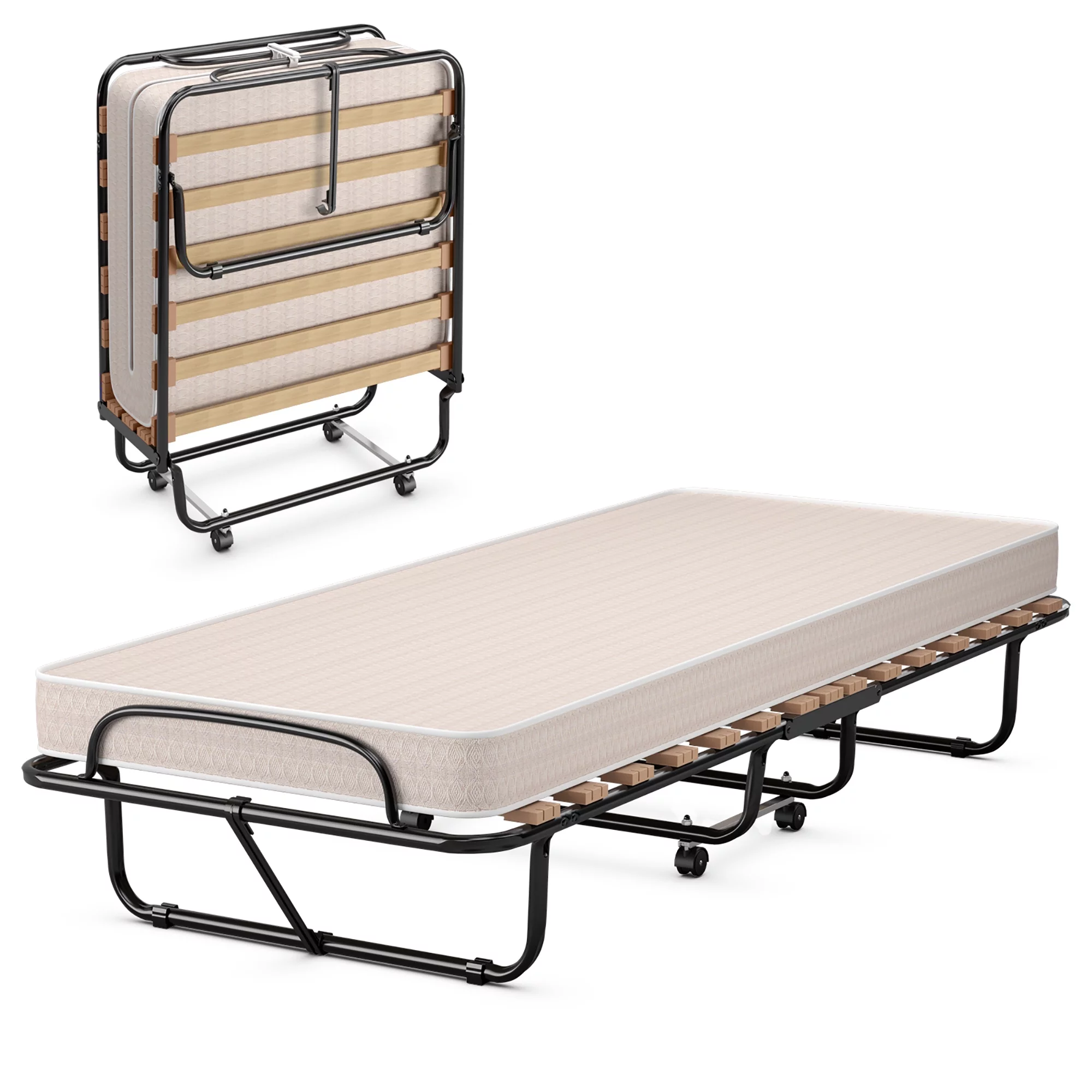 Costway Portable Folding Bed with Mattress - John Pierce Auto Care