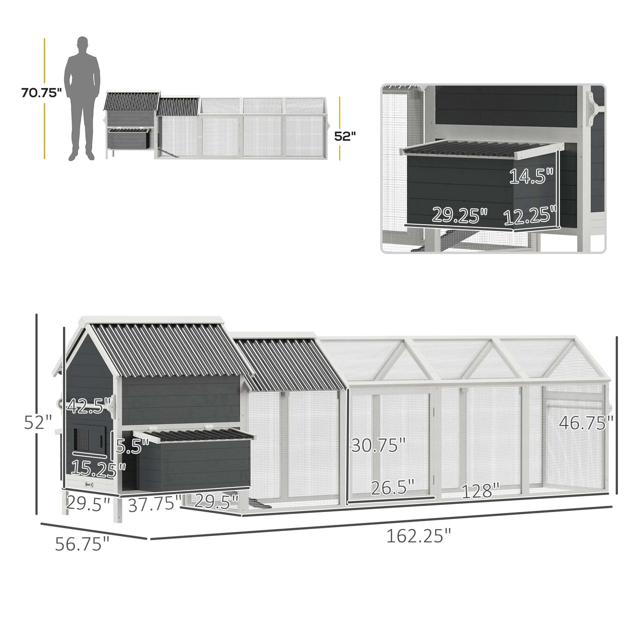 PawHut Extra Large Chicken Coop - John Pierce Auto Care