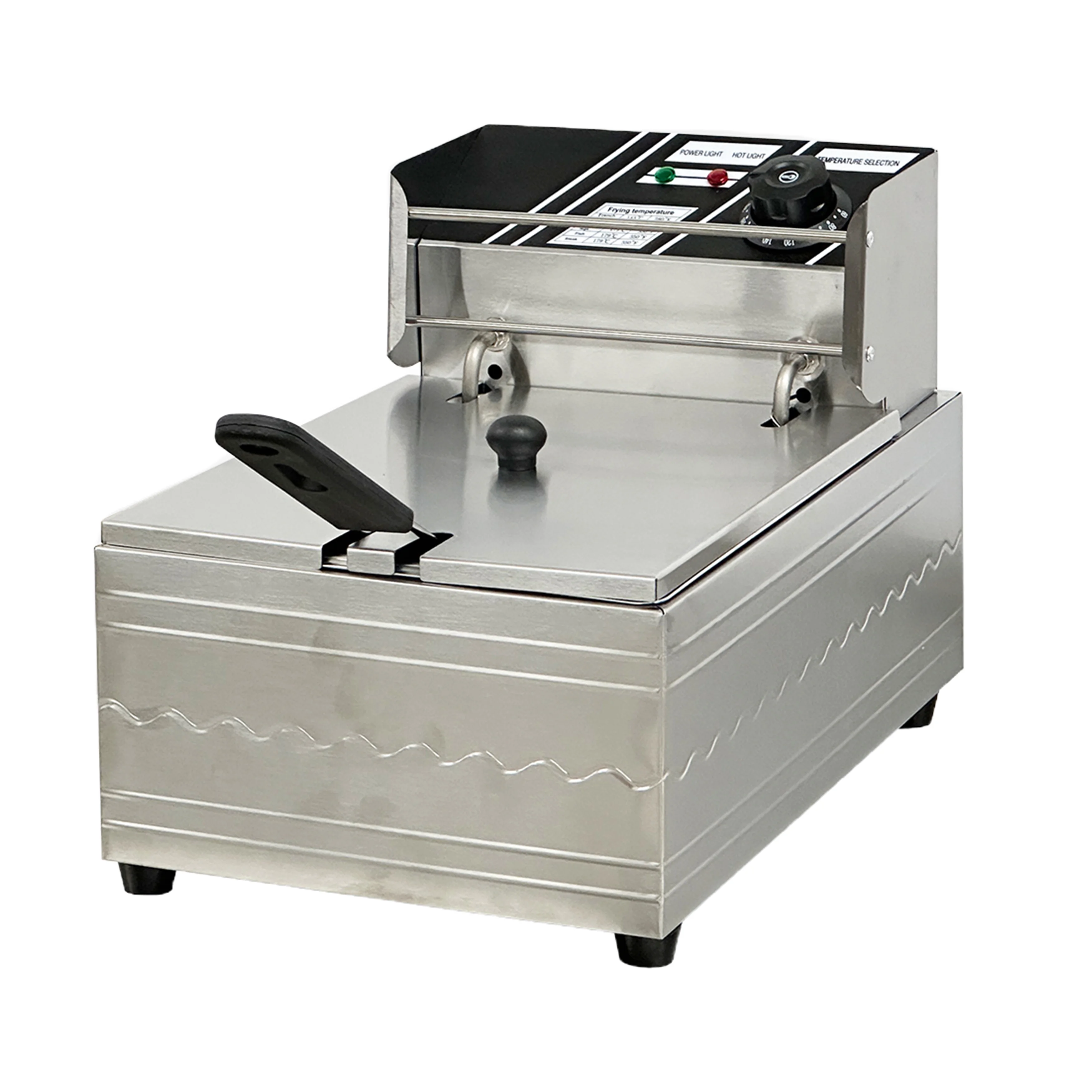 1600W Electric Deep Fryer, Stainless Steel Countertop Fryer Large Capacity, Thickening Multi functional Fryer Commercial Single chamber 2.5 Gallon - John Pierce Auto Care