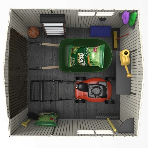 7 ft. W x 7 ft. D Plastic Storage Shed - John Pierce Auto Care