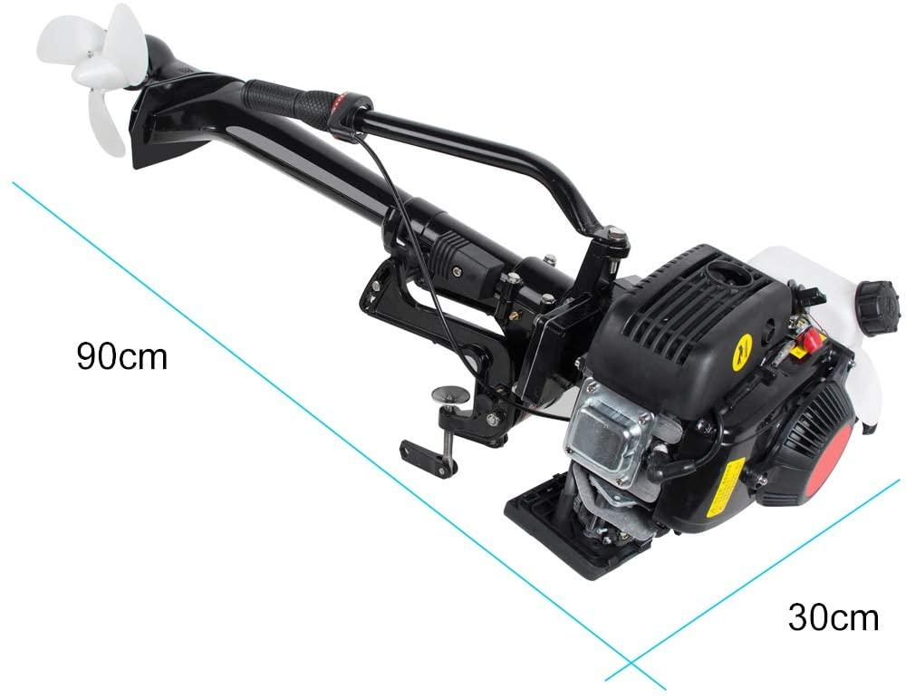 funchic 4 Stroke 3.6 HP Outboard Motor 55CC Boat Engine with Air Cooling System for Inflatable Boats, Fishing Boats, Sailboats, and Small Yachts - John Pierce Auto Care