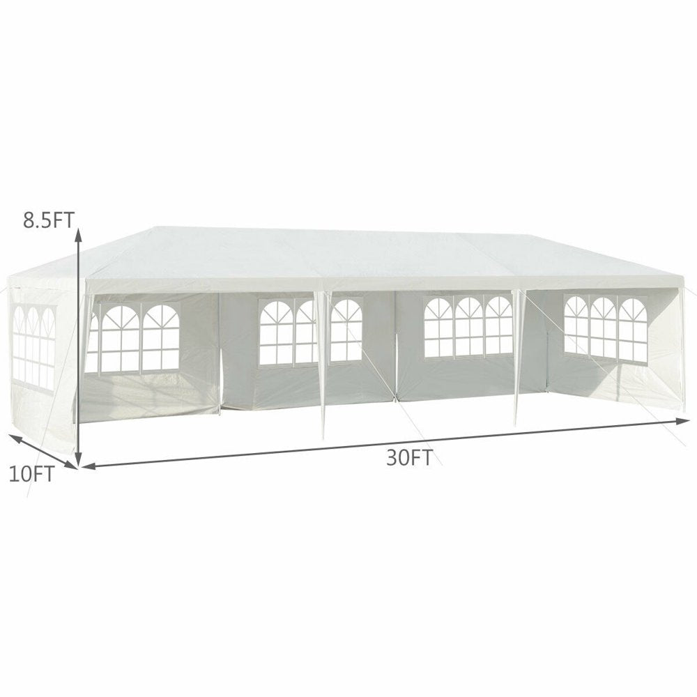 Costway 10\u0026#039;x30\u0026#039; Party Wedding Tent Canopy Heavy duty Pavilion 5 Sidewall - John Pierce Auto Care
