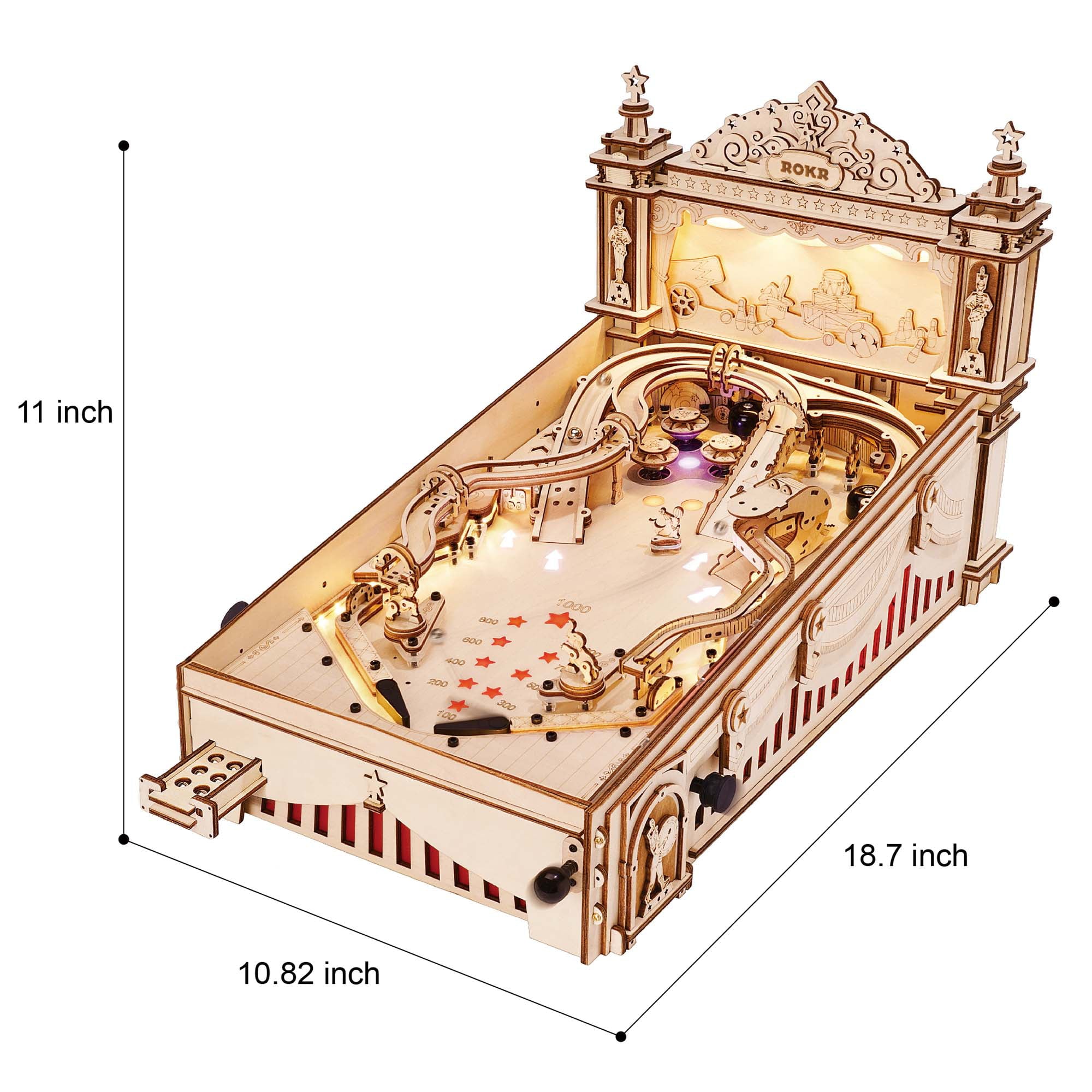 ROKR 3D Pinball Machine Wooden Puzzle - John Pierce Auto Care