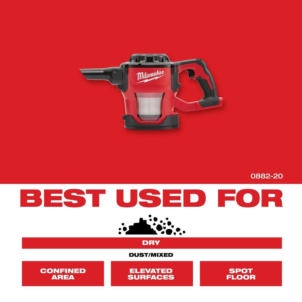 Milwaukee M18 Compact Vacuum - John Pierce Auto Care