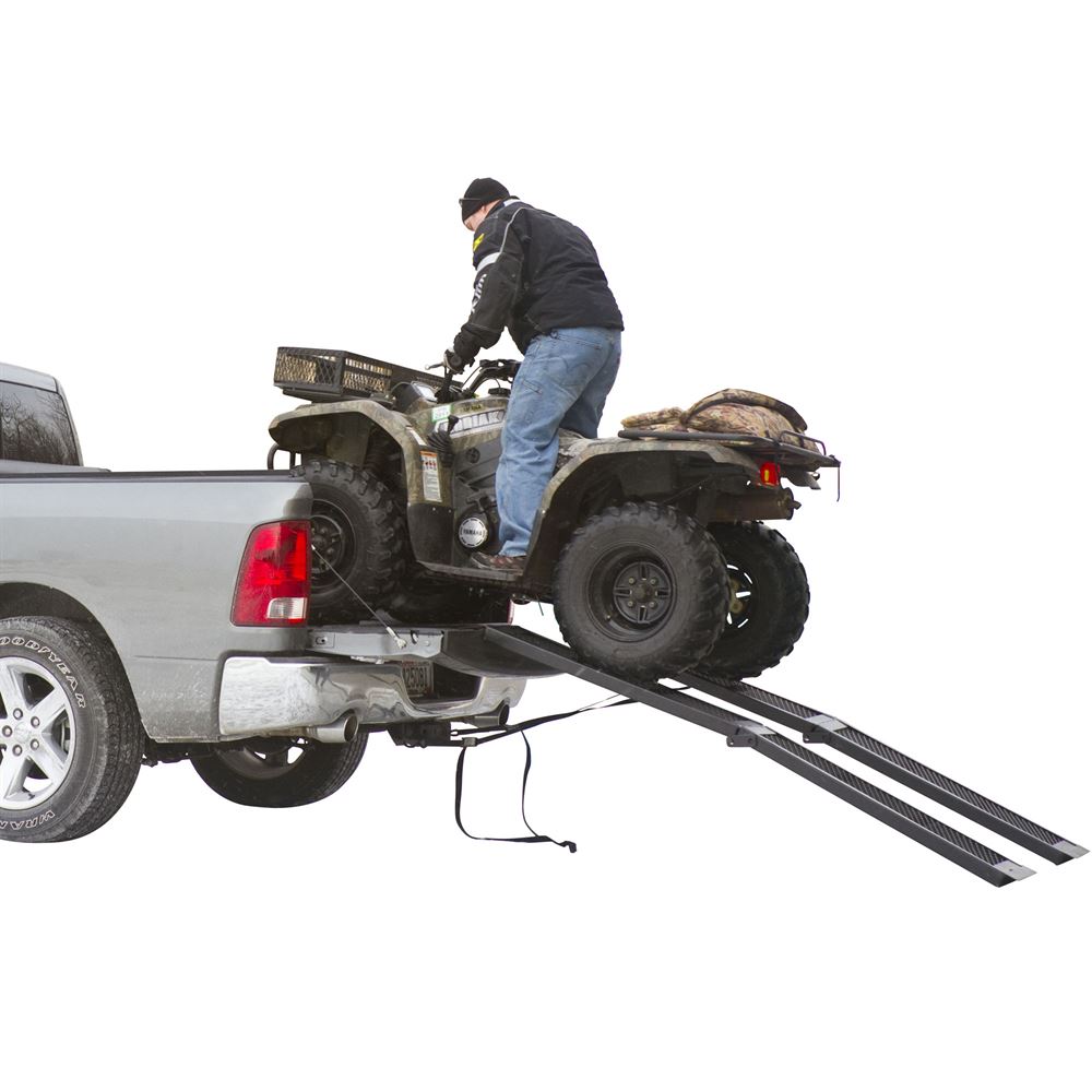 90in Black Steel Dual Runner Folding ATV Ramps - John Pierce Auto Care