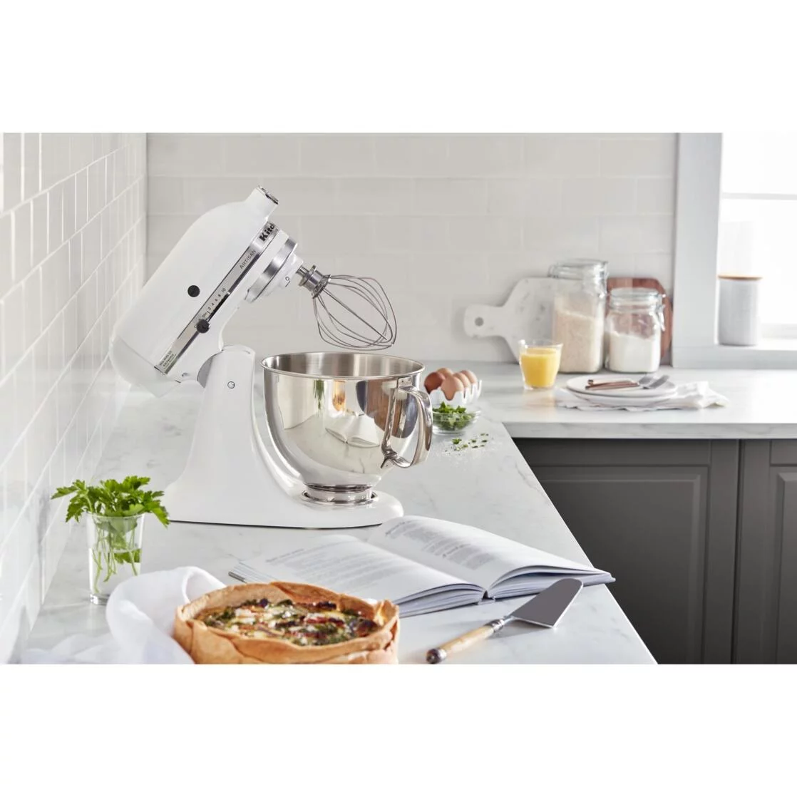 KitchenAid Artisan 5-Quart Stand Mixer, White - John Pierce Auto Care