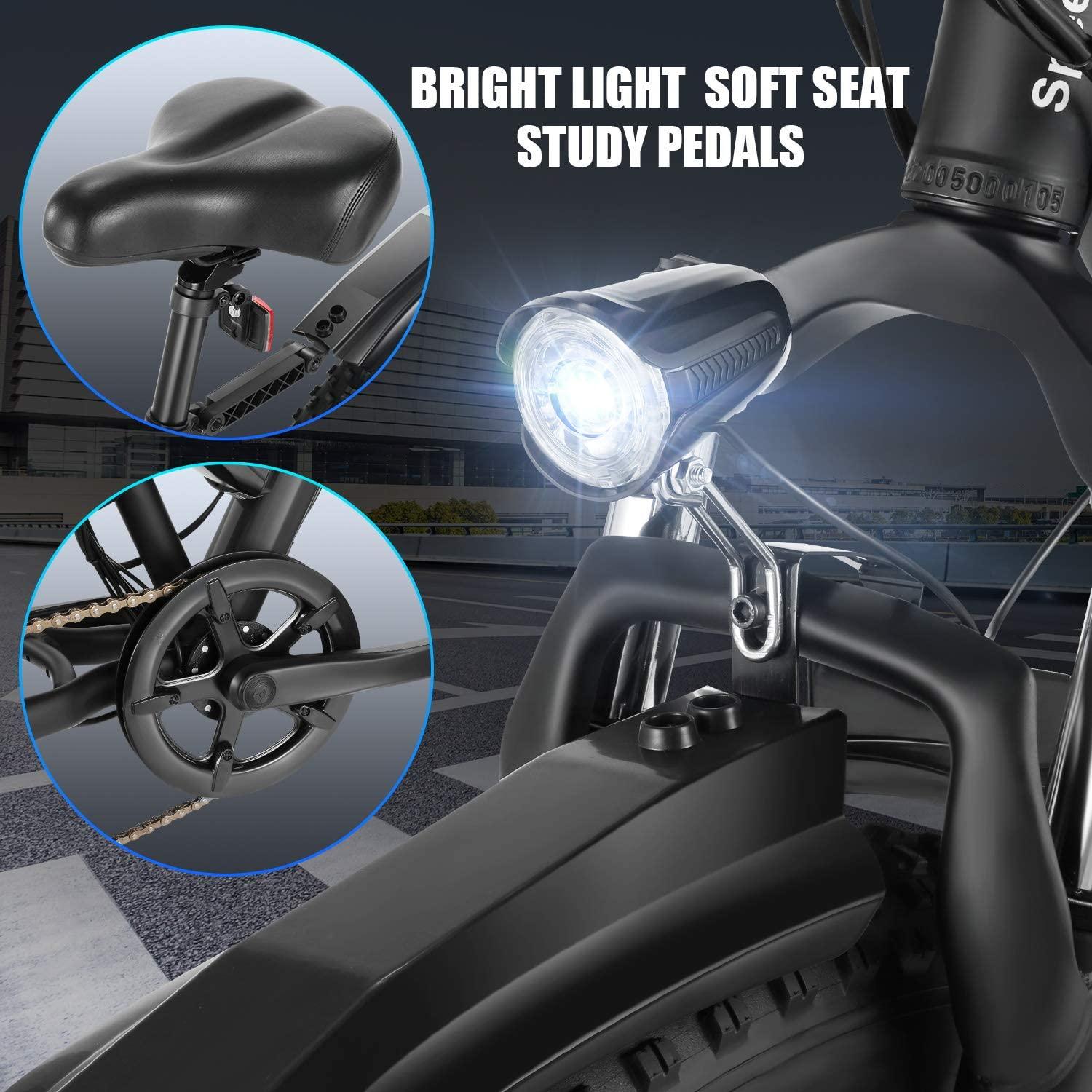 Speedrid Electric Bike 48V 500W Fat Tire Electric Bike Snow Bike 26" × 4.0, 48V 10Ah Removable Battery and Professional 7 Speed - John Pierce Auto Care