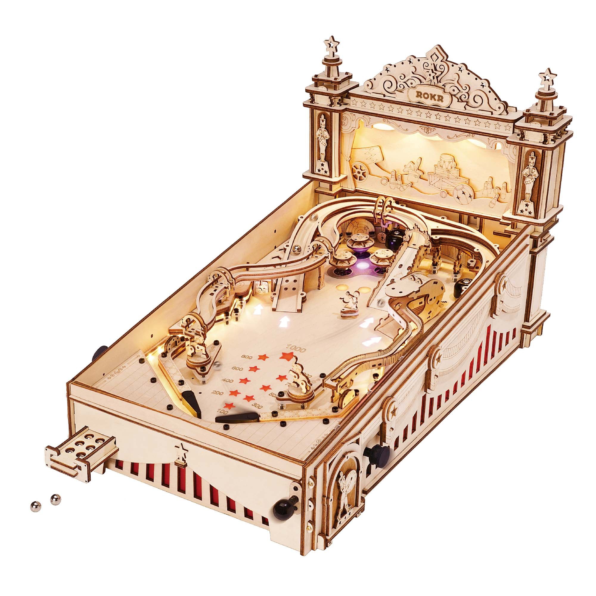 ROKR 3D Pinball Machine Wooden Puzzle - John Pierce Auto Care