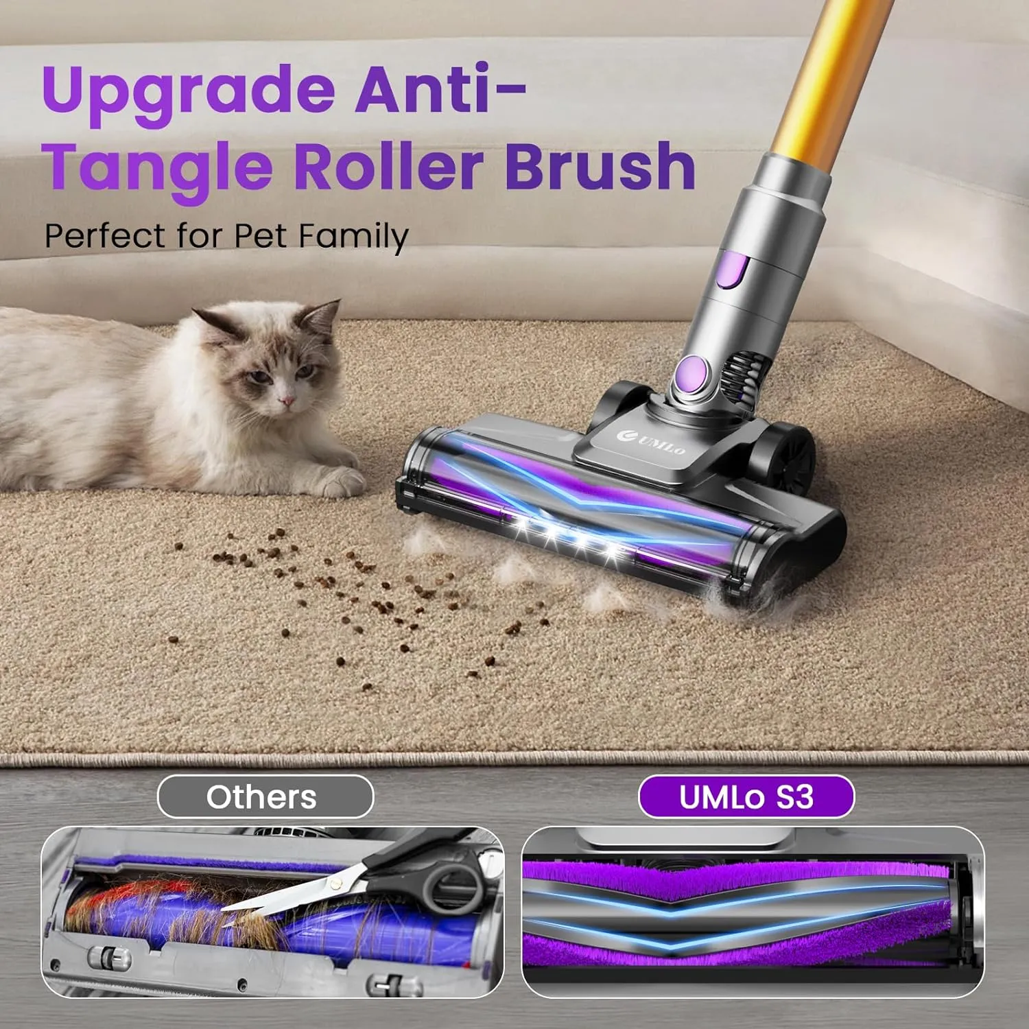 Cordless Vacuum Cleaner, 300W 30Kpa Powerful Stick Vacuum with LED Display, Rechargeable Cordless Vacuum Max 55Min Runtime, Free Standing - John Pierce Auto Care