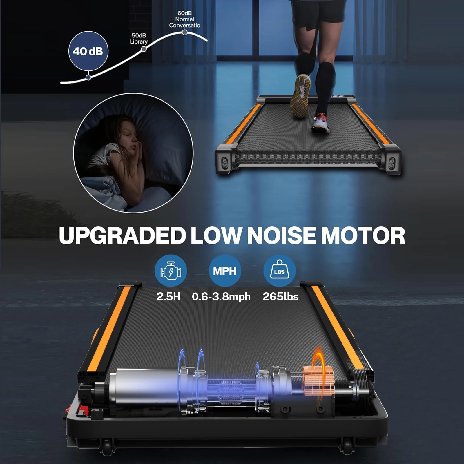 CoolHut Under Desk Treadmill with Incline, 4 in 1 Walking Pad Portable Treadmill for Walking, Running, 2.5HP Low Noise Motor, LED Display, and Remote Control, Black, 265lbs - John Pierce Auto Care