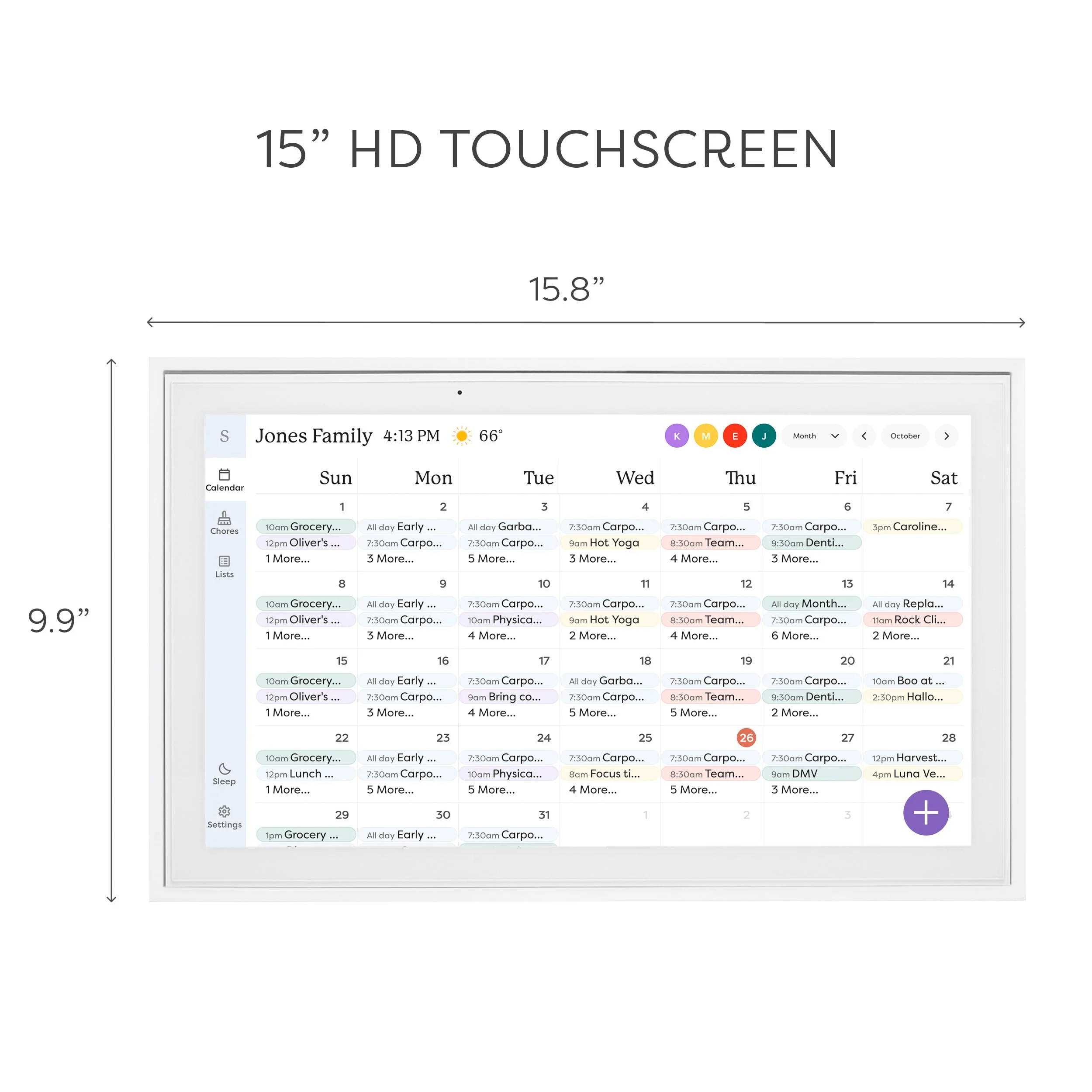 Skylight 15-inch Digital Calendar & Chore Chart - John Pierce Auto Care