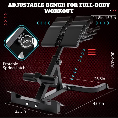 Loupusuo Roman Chair, Back Extension Bench, Multi Functional Ab Bench, Leg Strength Trainer - John Pierce Auto Care