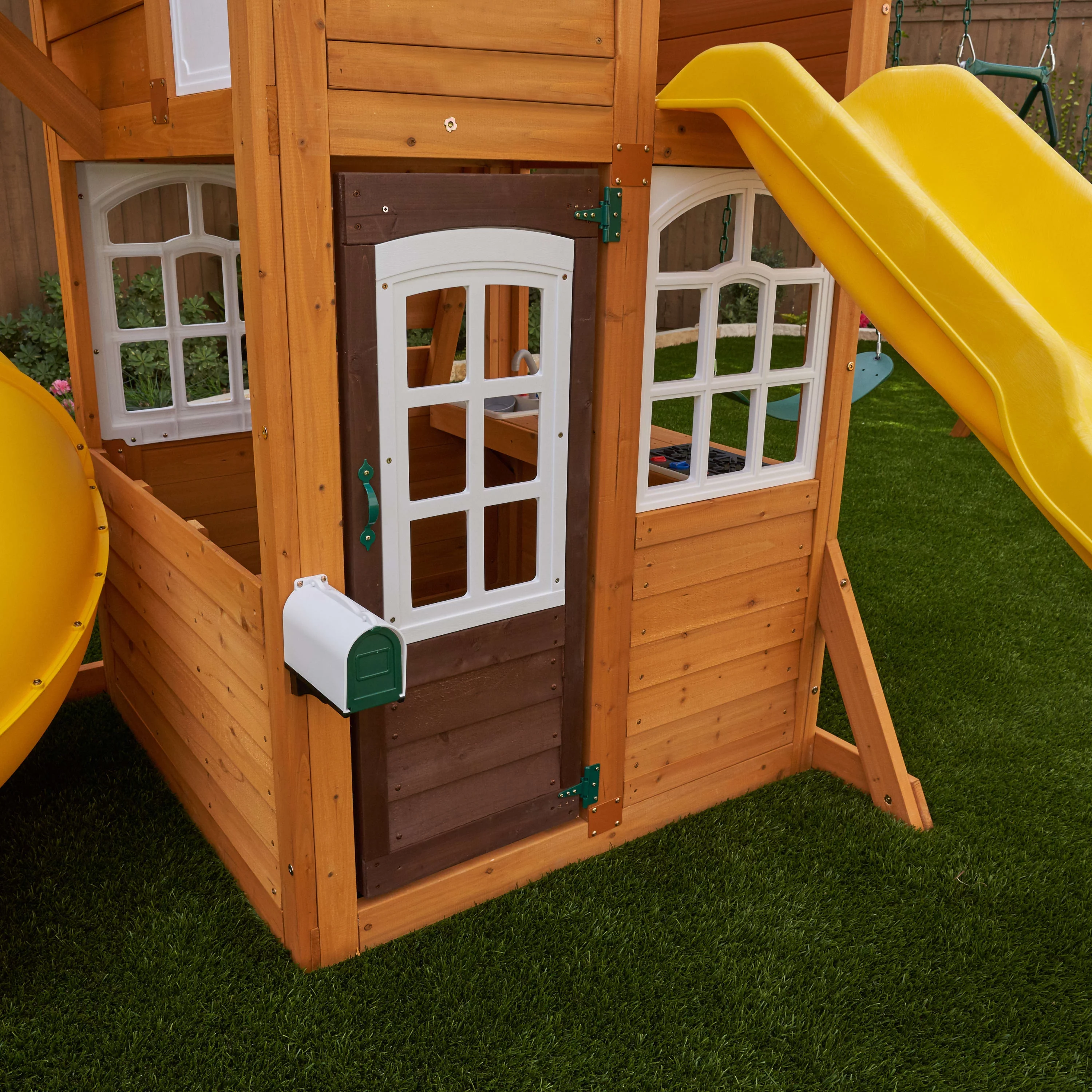 KidKraft Castlewood Wooden Swing Set - John Pierce Auto Care