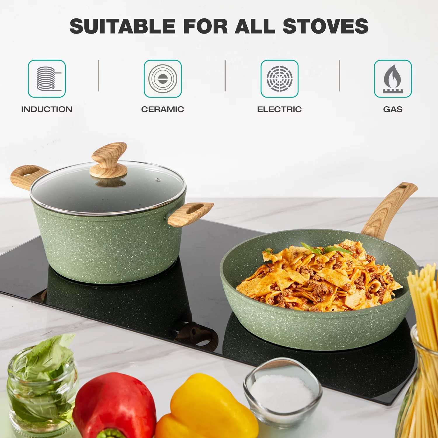 MF Studio 12-Piece Granite Nonstick Cookware - John Pierce Auto Care