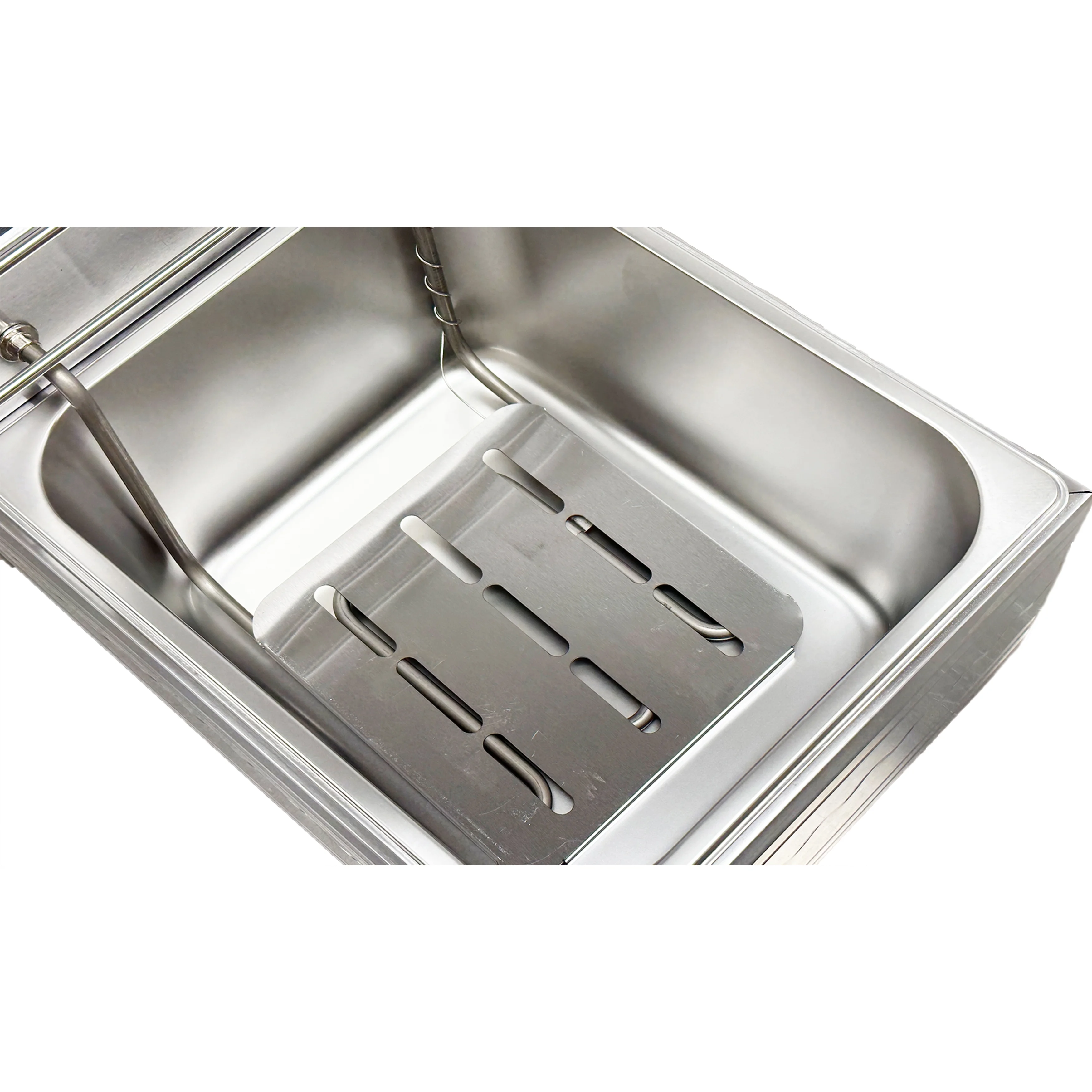 1600W Electric Deep Fryer, Stainless Steel Countertop Fryer Large Capacity, Thickening Multi functional Fryer Commercial Single chamber 2.5 Gallon - John Pierce Auto Care