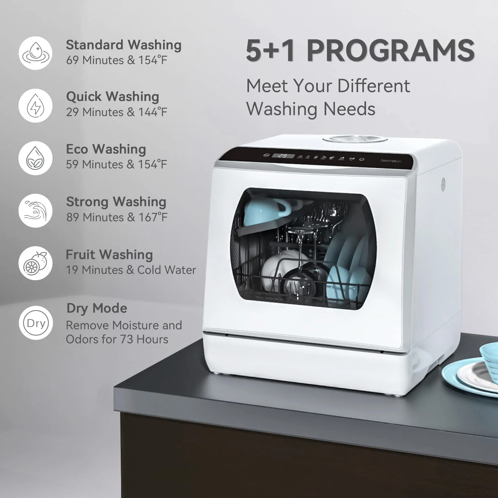 Hermitlux Countertop Dishwasher, 5L Tank - John Pierce Auto Care