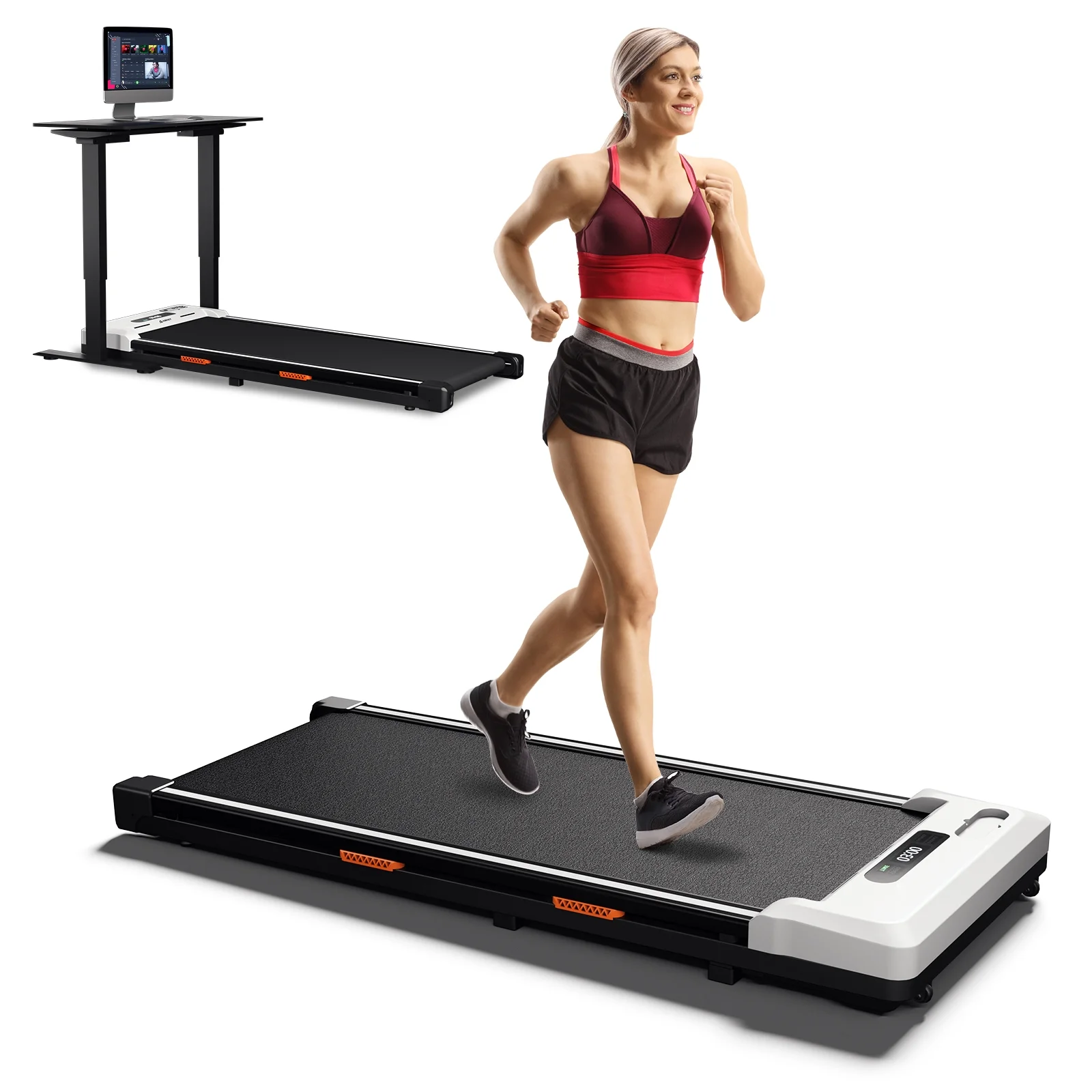 CoolHut 2.5Hp Walking Pad, Walking Area 2 in 1 Under Desk Treadmill,300lb Walking Treadmill with Remote Control and LED Display, Quiet, Compact \u0026amp; Small Treadmill for Home \u0026amp; Office. White - John Pierce Auto Care