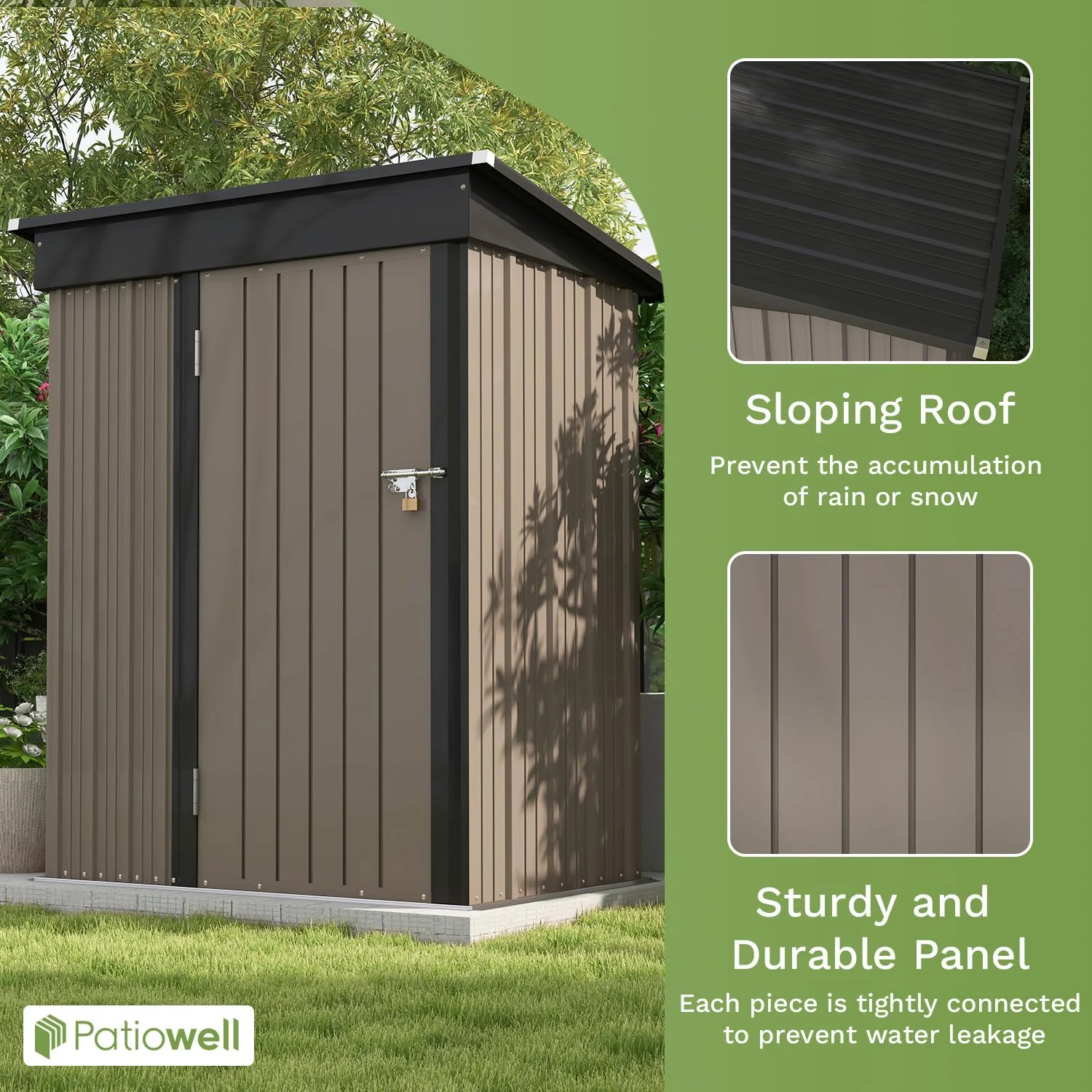 Patiowell 5x3 ft Outdoor Storage Shed - John Pierce Auto Care