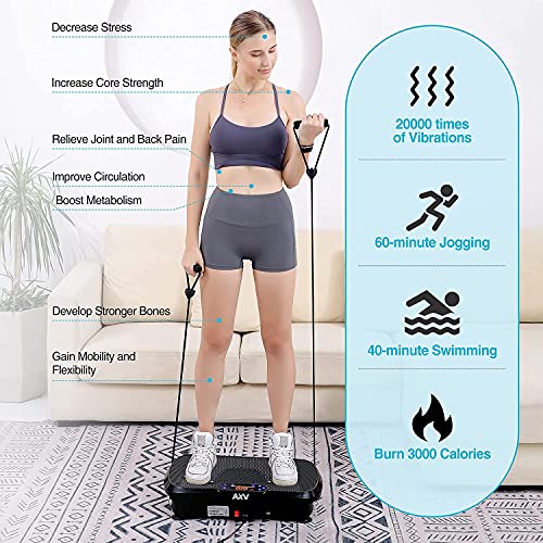 AXV Vibration Plate Exercise Machine Whole Body Workout Vibrate Fitness Platform Machine - John Pierce Auto Care