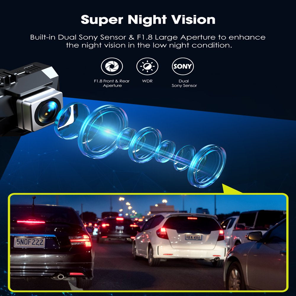 TOGUARD Dash Cam 4K with 5Ghz Wifi GPS, 4K 2K Dash Cam Front and Rear 3.16\u0026quot; Touch Screen with 64GB Memory Card - John Pierce Auto Care