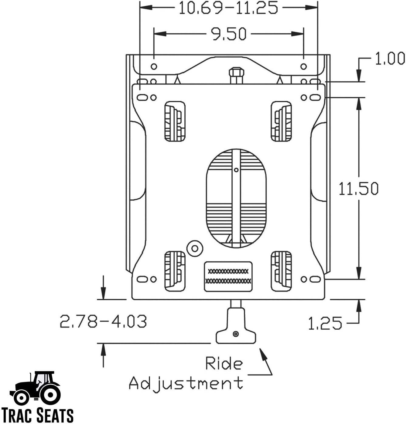 TRAC SEATS Seat Suspension Kit For Zero Turn Lawn Mower Tractor John Deere, Hustler, Z TRAK, Kubota, Exmark �C SAME DAY �C 1 YEAR WARRANTY - John Pierce Auto Care