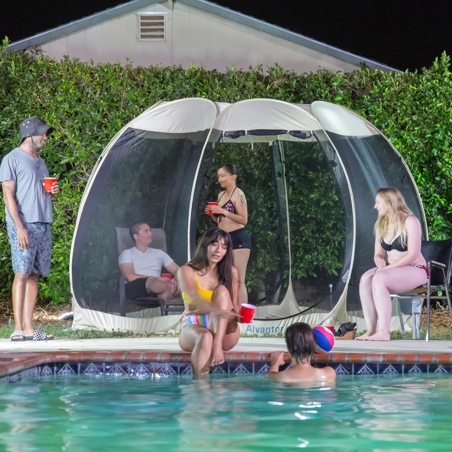 Screen House Camping Room Pop Up Gazebo 10\u0026#039;X10\u0026#039; Instand Canopy - John Pierce Auto Care