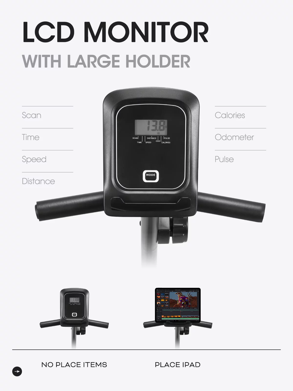 Recumbent Exercise Bike Indoor Stationary Exercise Bike for Home Use with Pluse Monitor\/Tablet Holder - John Pierce Auto Care