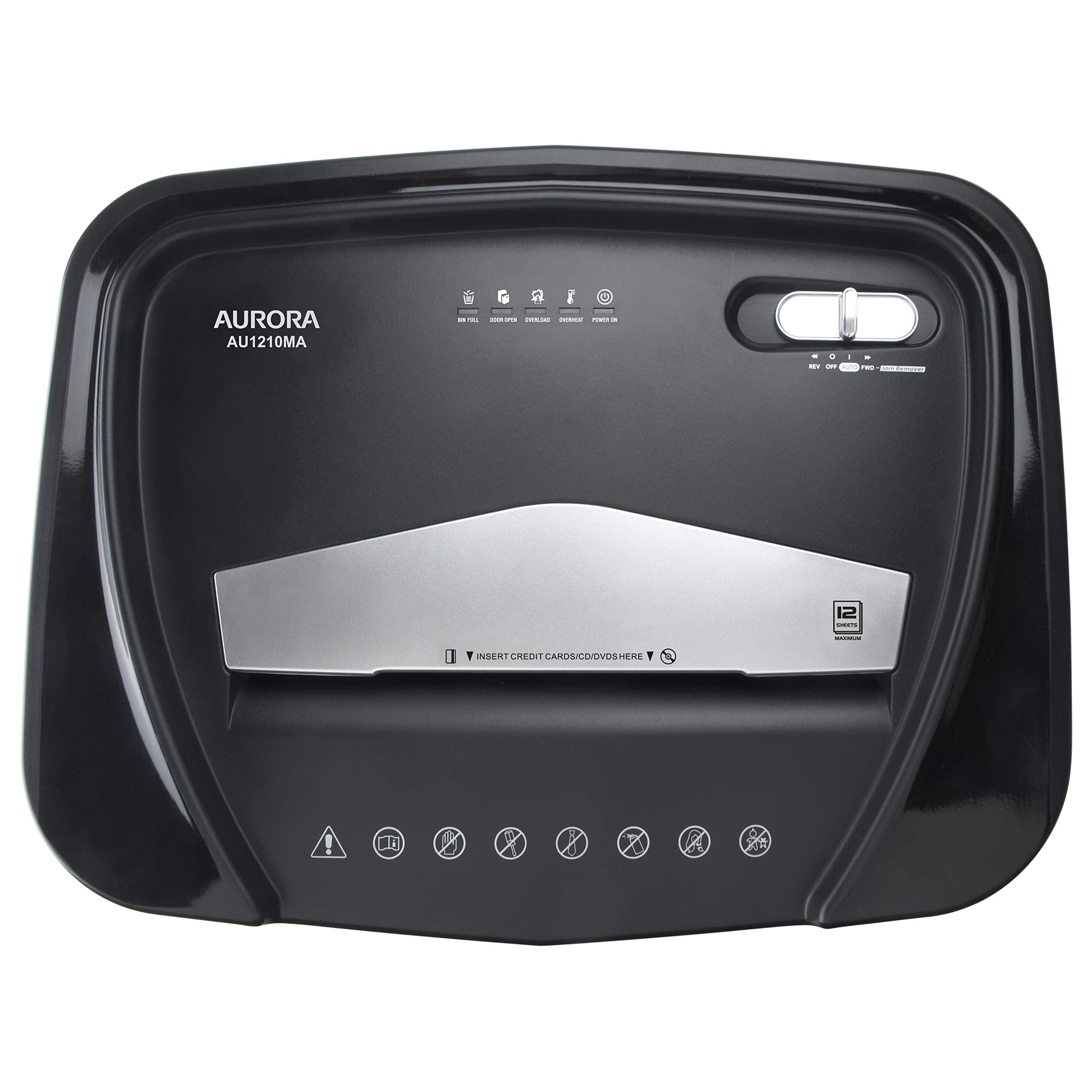 Aurora 12 Sheet Micro Cut Paper\/CD and Credit Card\/ 60 Minutes Continuous Run Time Shredder - John Pierce Auto Care