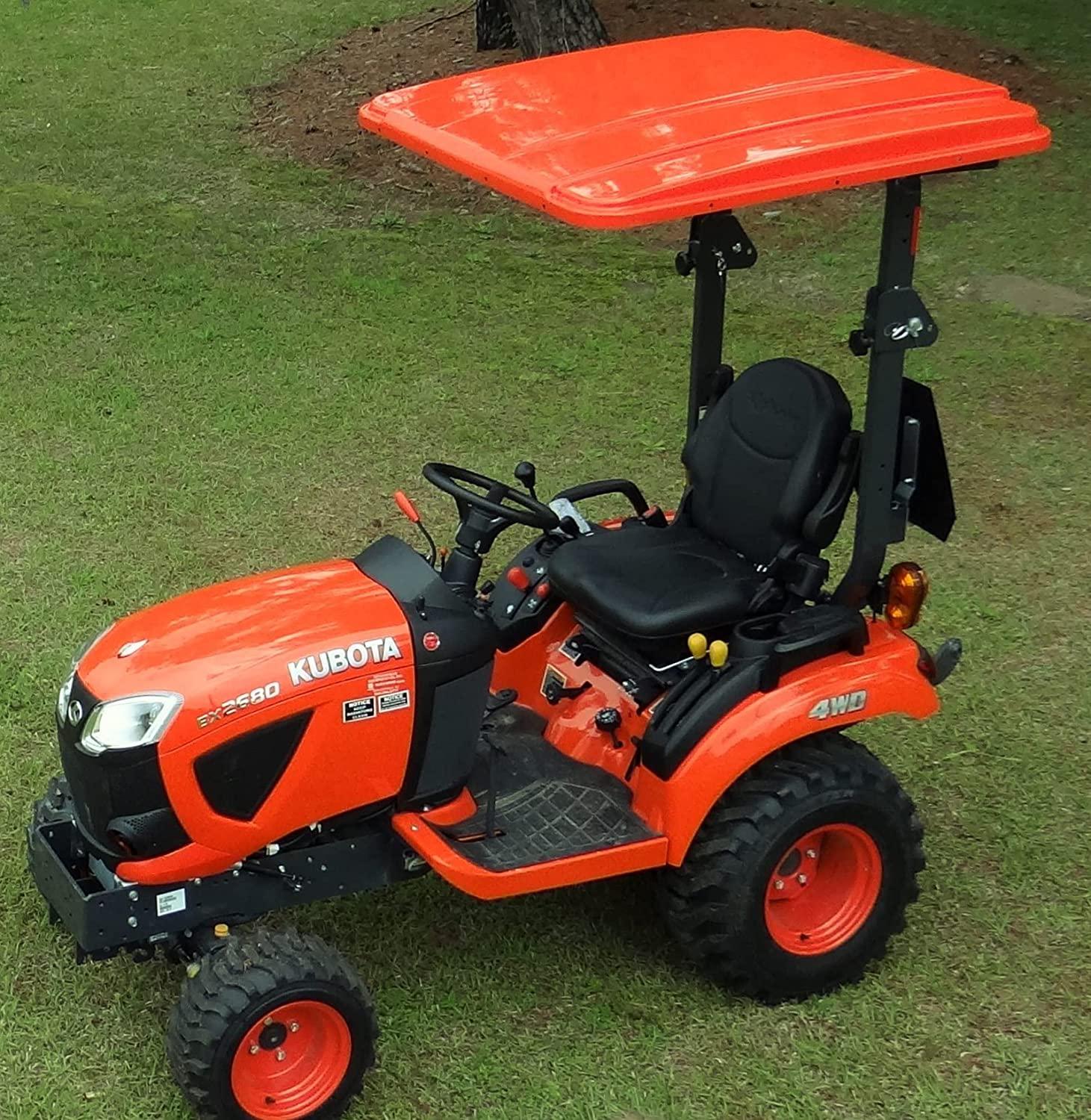 Orange Canopy for Kubota Tractor (45��� x 50���) Made in USA - John Pierce Auto Care