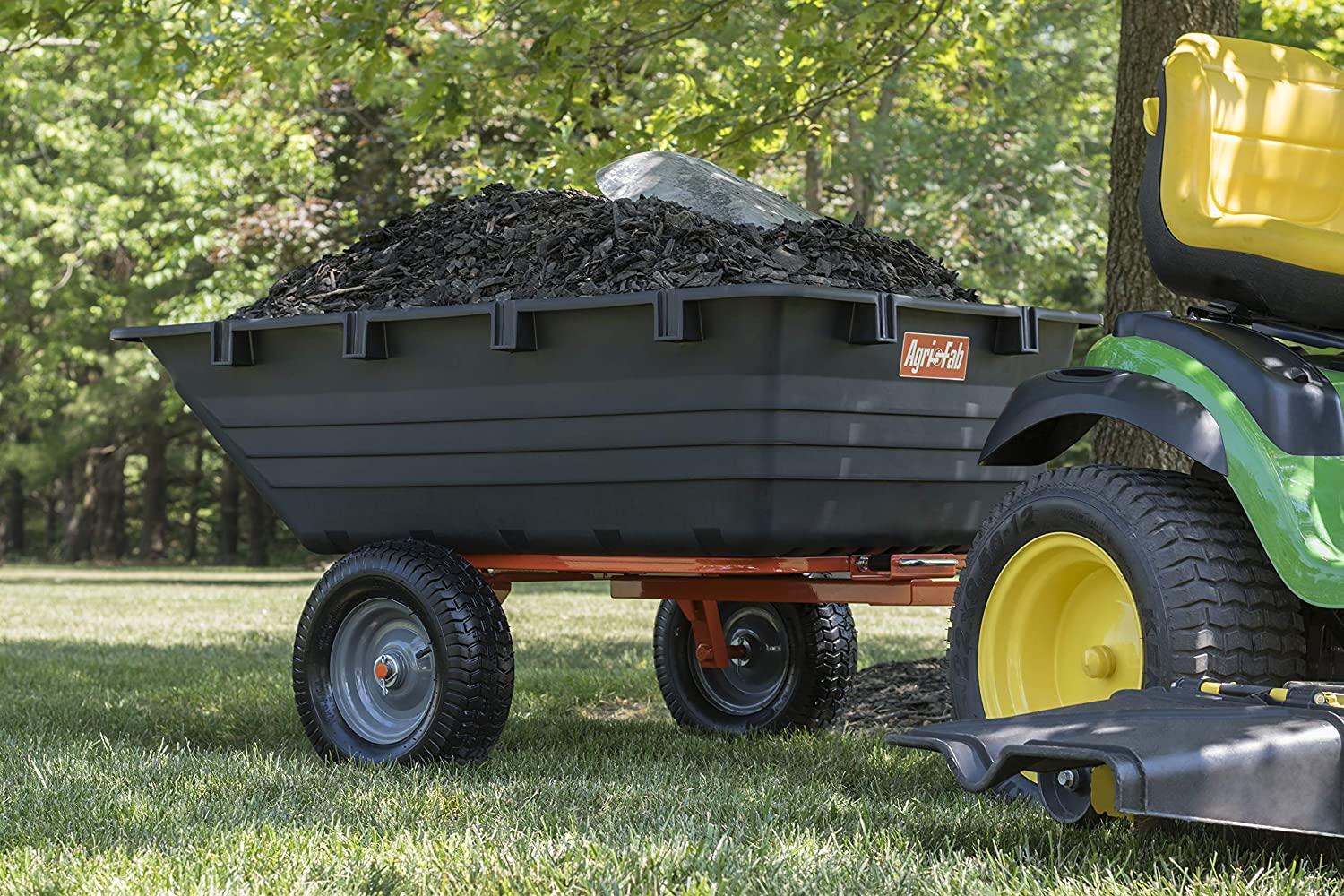 Agri Fab Inc 45 0553, 1000 Pound, Poly Dump\/Swivel Cart, Black\/Orange - John Pierce Auto Care