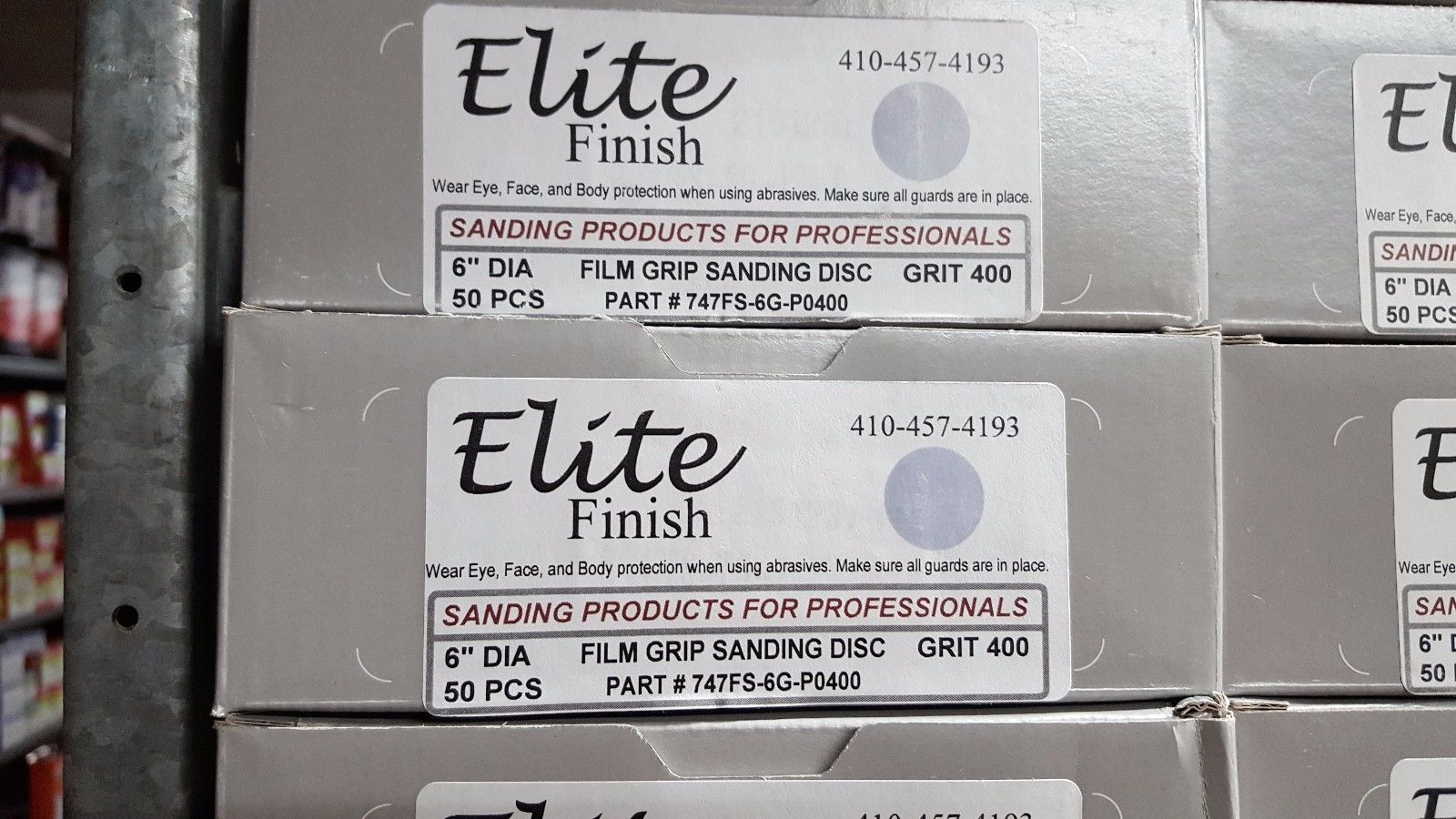 Elite Finish Hookit™ Clear Coat Sanding Disc 6 inch, 220 grit, boxs of 50 Disc - John Pierce Auto Care