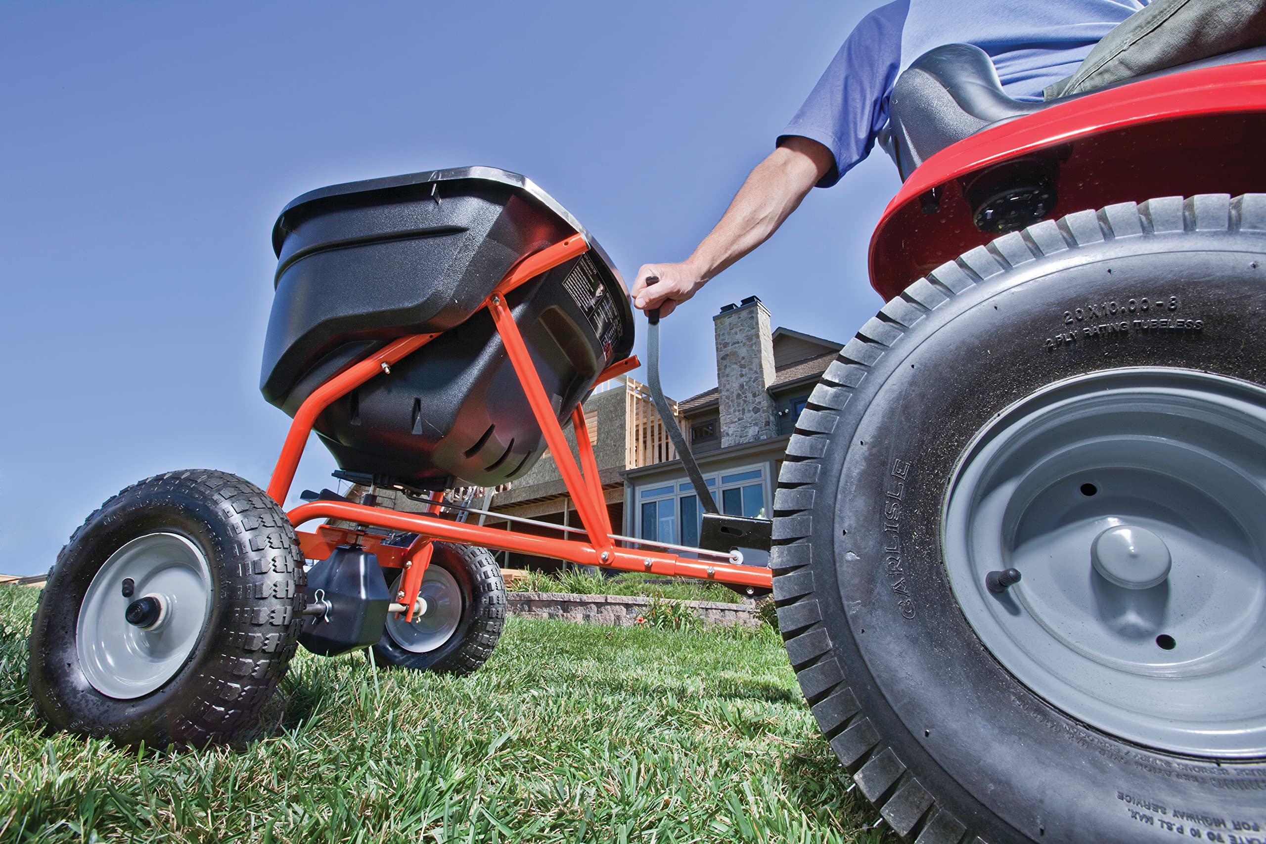 Agri-Fab 130 lb Tow Behind Broadcast Spreader - John Pierce Auto Care